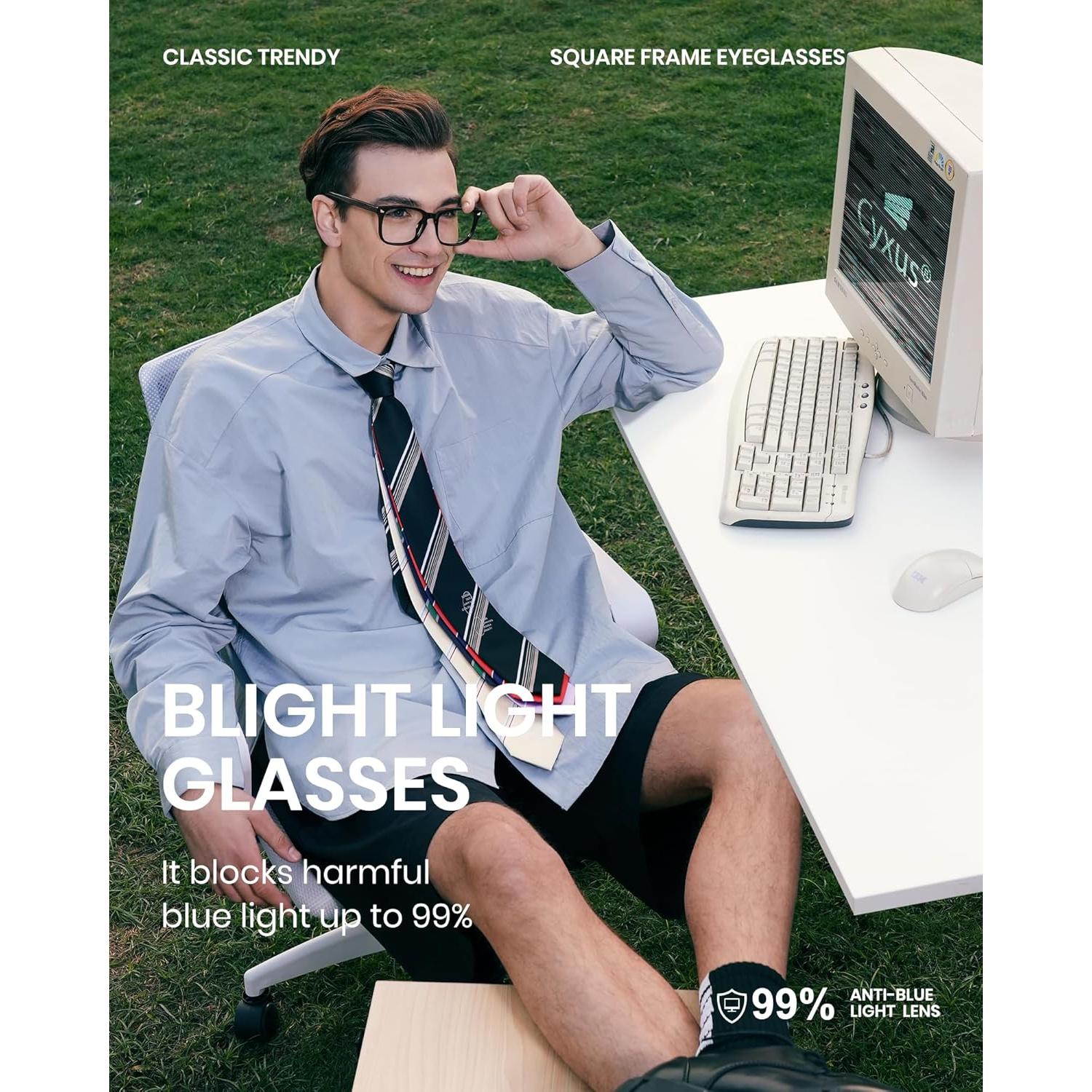 Cyxus Gafas de Luz Azul 2 Pack Unisex - Protección UV400