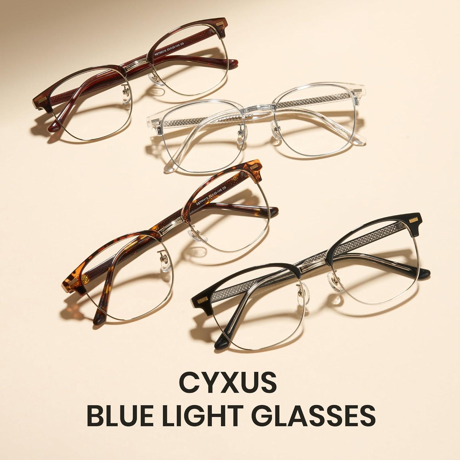 Gafas de bloqueo de luz azul Cyxus unisex oro para computadora