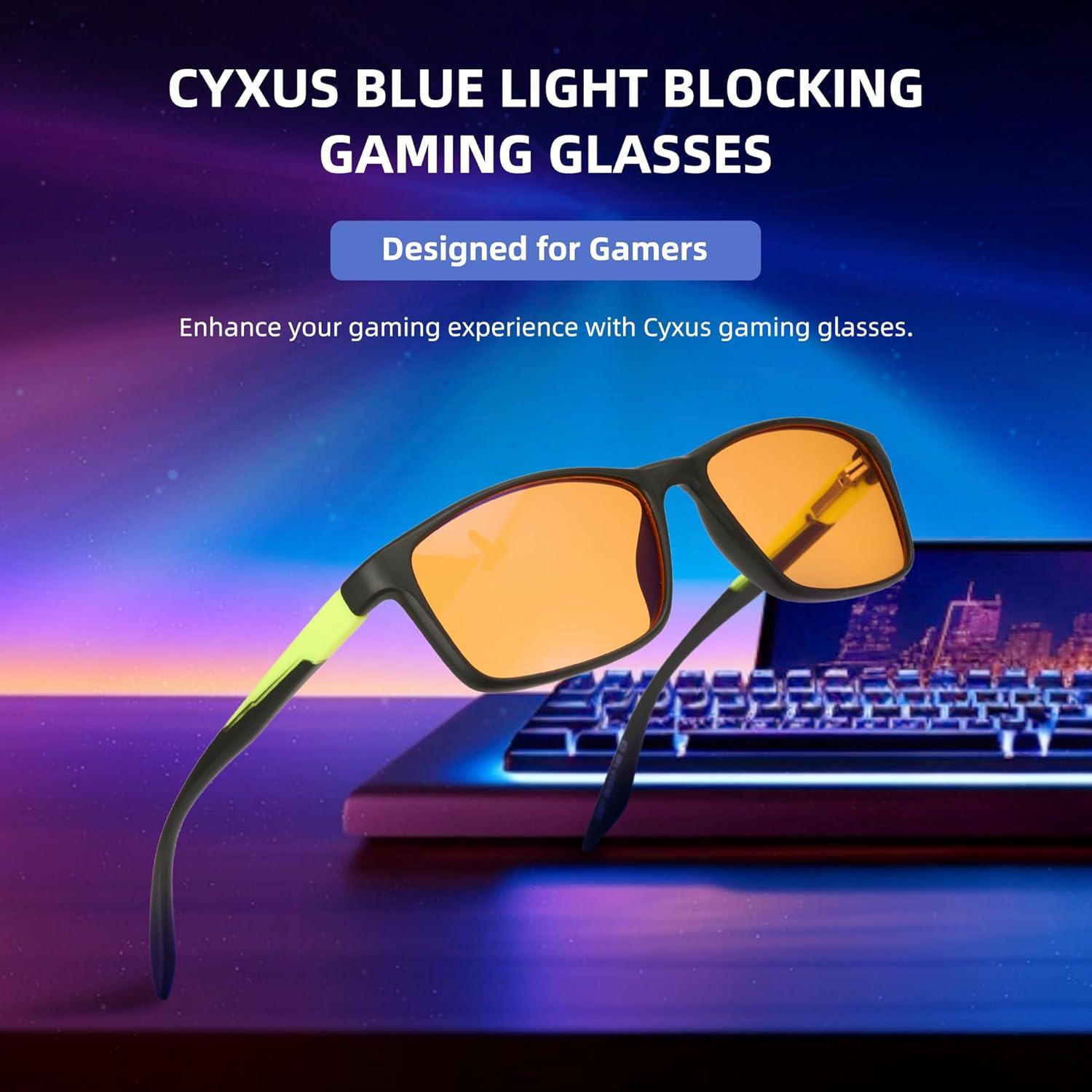 Gafas de juego Cyxus con bloqueo de luz azul, unisex