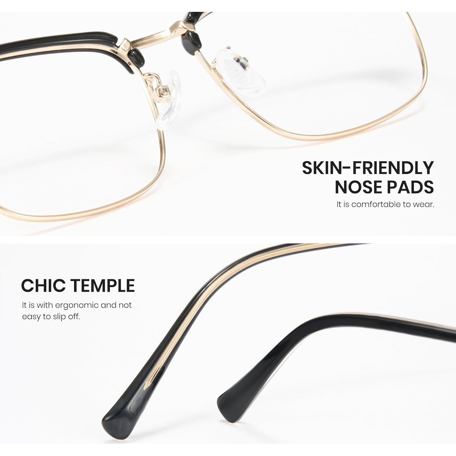 Gafas Anti Luz Azul Cyxus 8217 para Hombres - Montura Metal y TR90