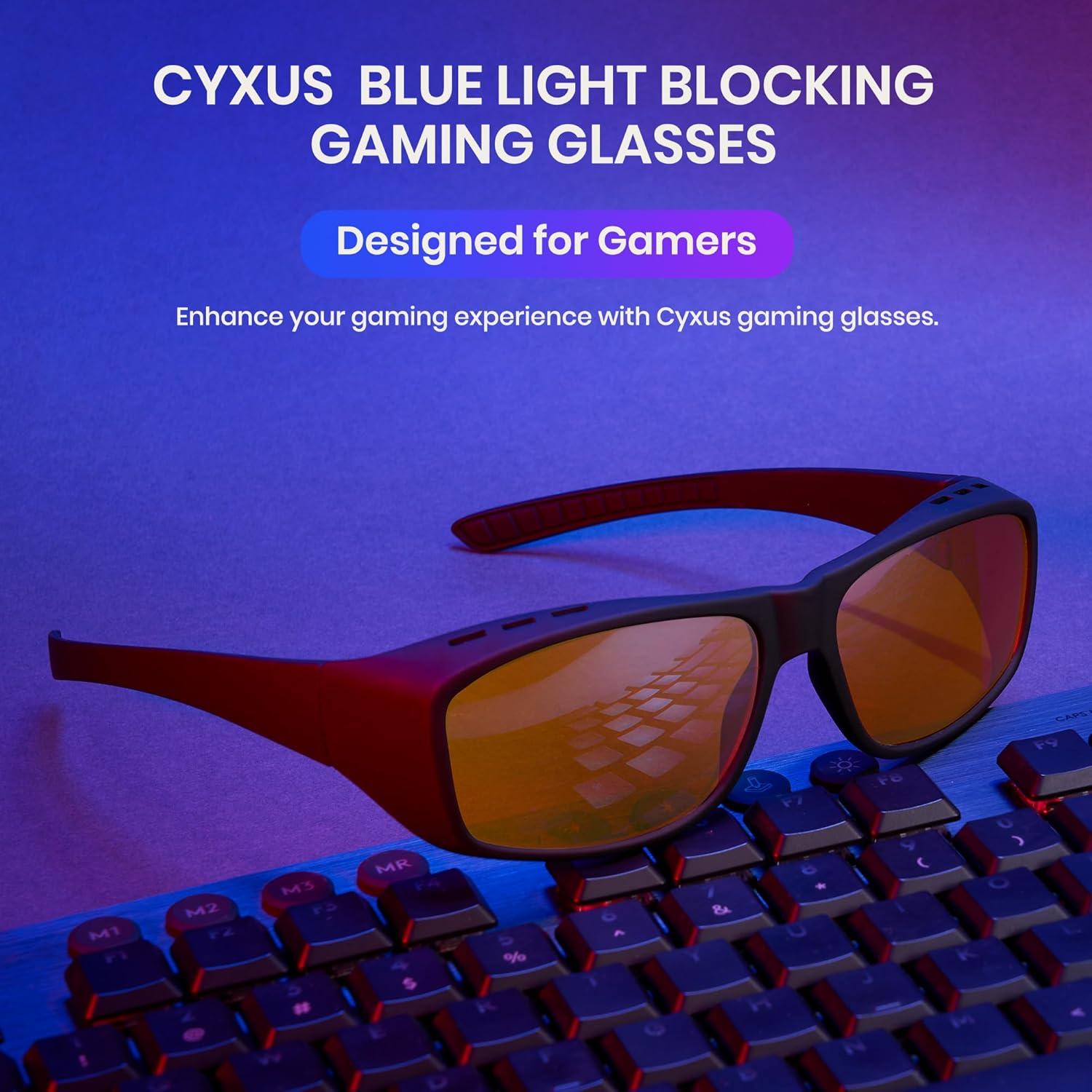 Gafas de Juego Cyxus 8180 Anti Luz Azul Ámbar
