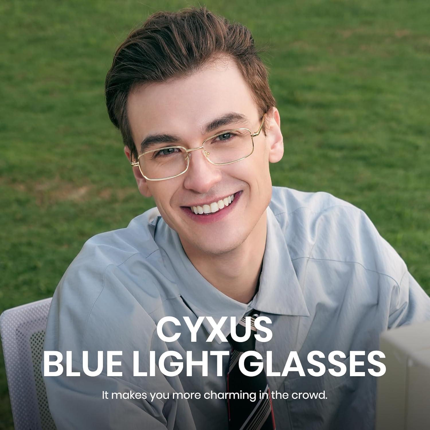 Gafas de Bloqueo de Luz Azul Cyxus 8160 con Montura Negra