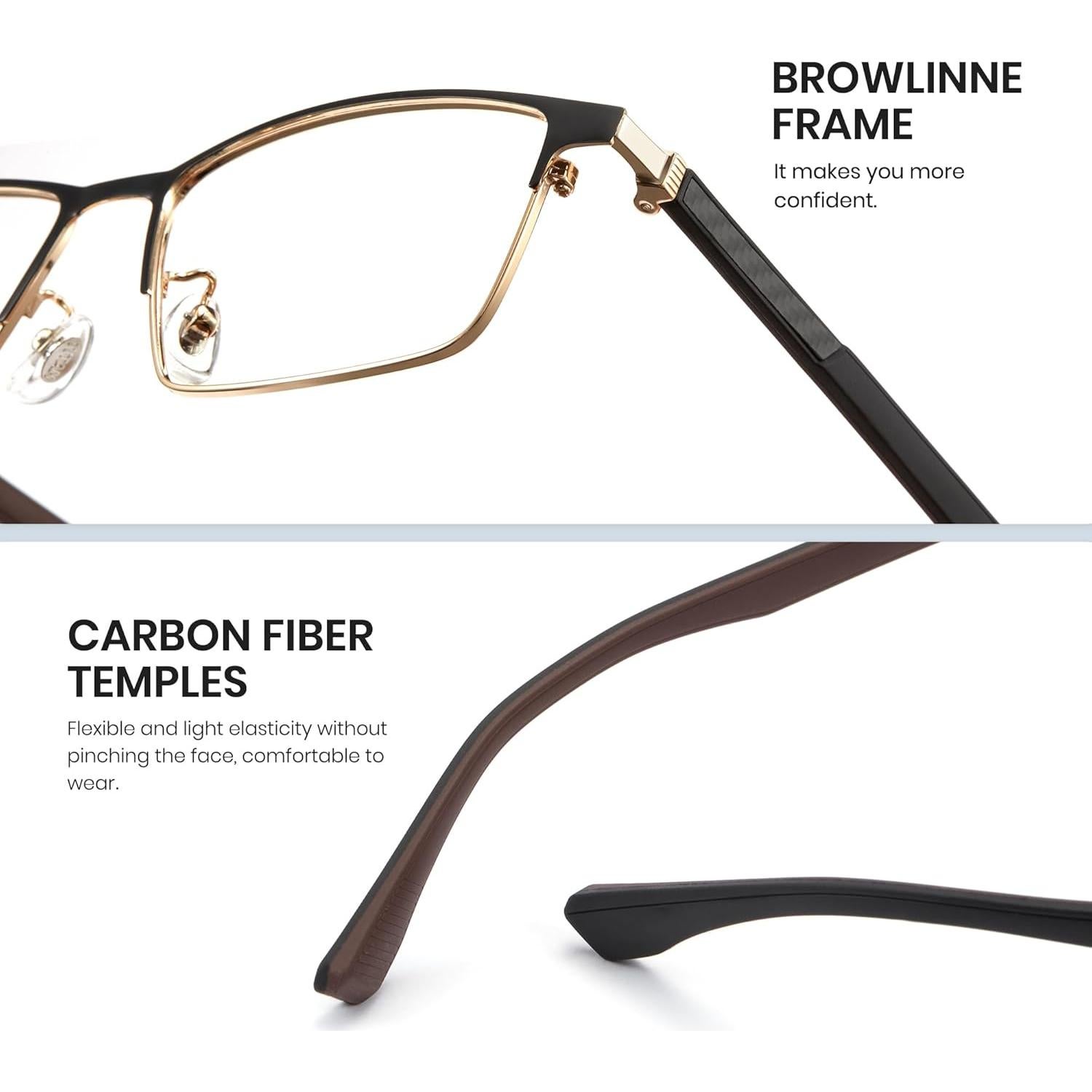 Gafas de luz azul Cyxus 99% bloqueo fibra de carbono 23g