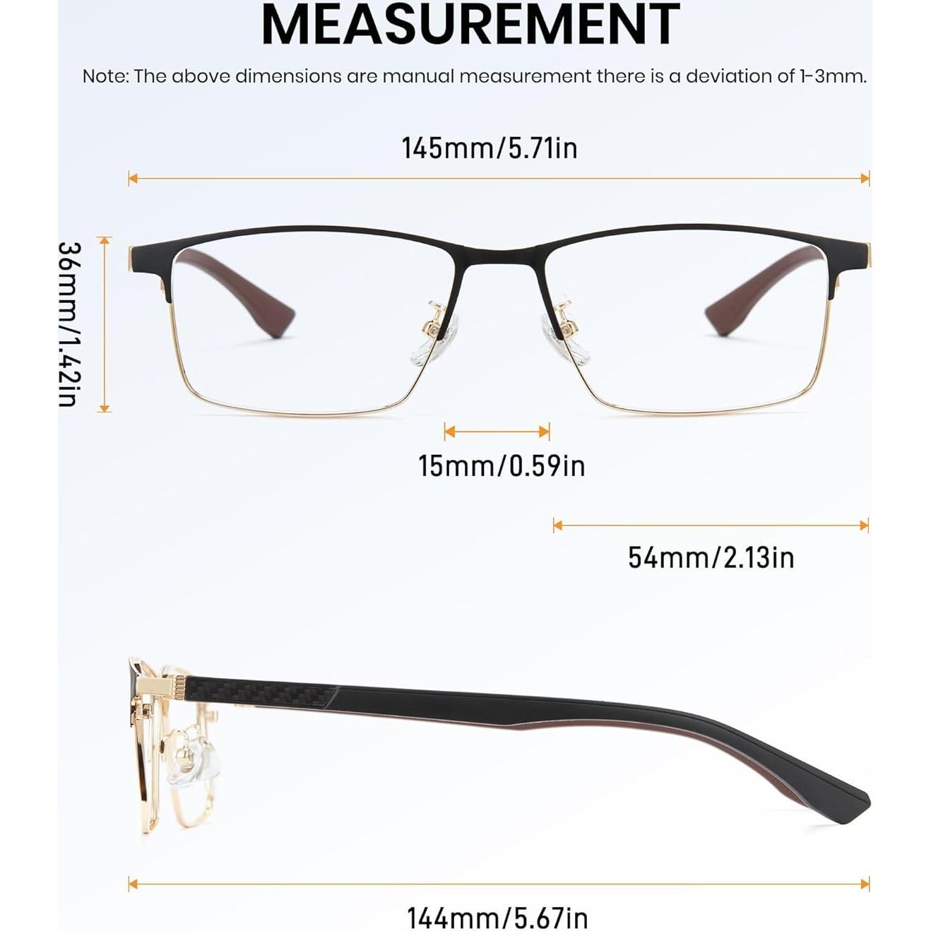 Gafas de luz azul Cyxus 99% bloqueo fibra de carbono 23g