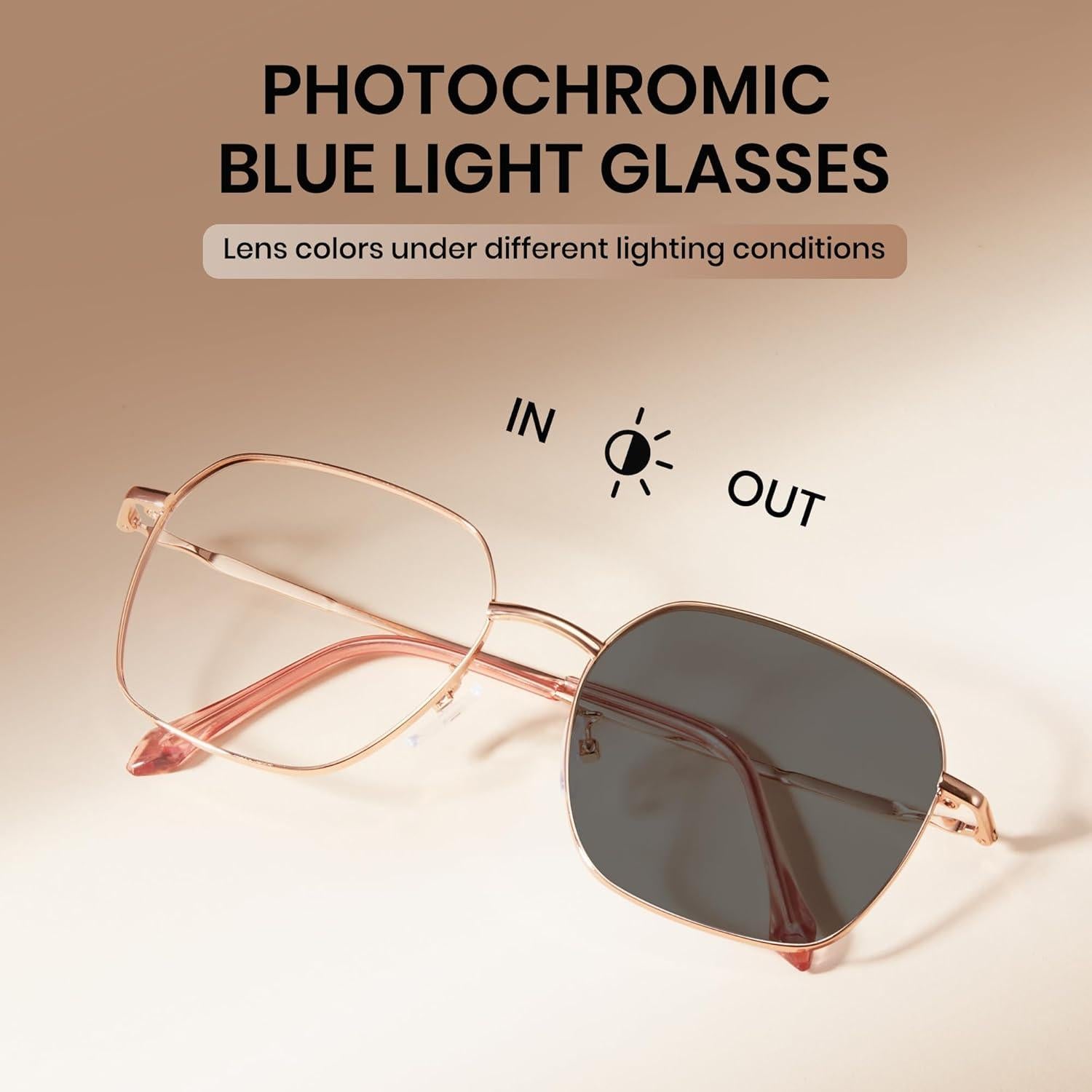 Gafas de Bloqueo de Luz Azul Cyxus Retro Cuadradas Metal