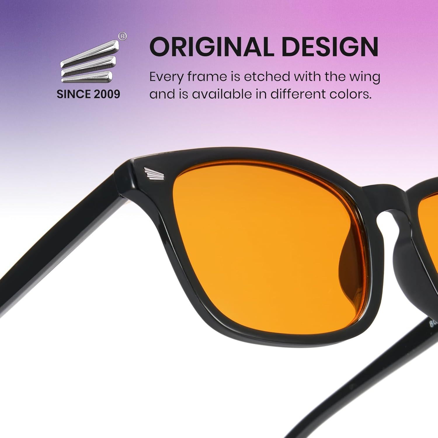 Gafas de Luz Azul Cyxus 2 Pack para Gamers UV400 Naranja+Amarillo