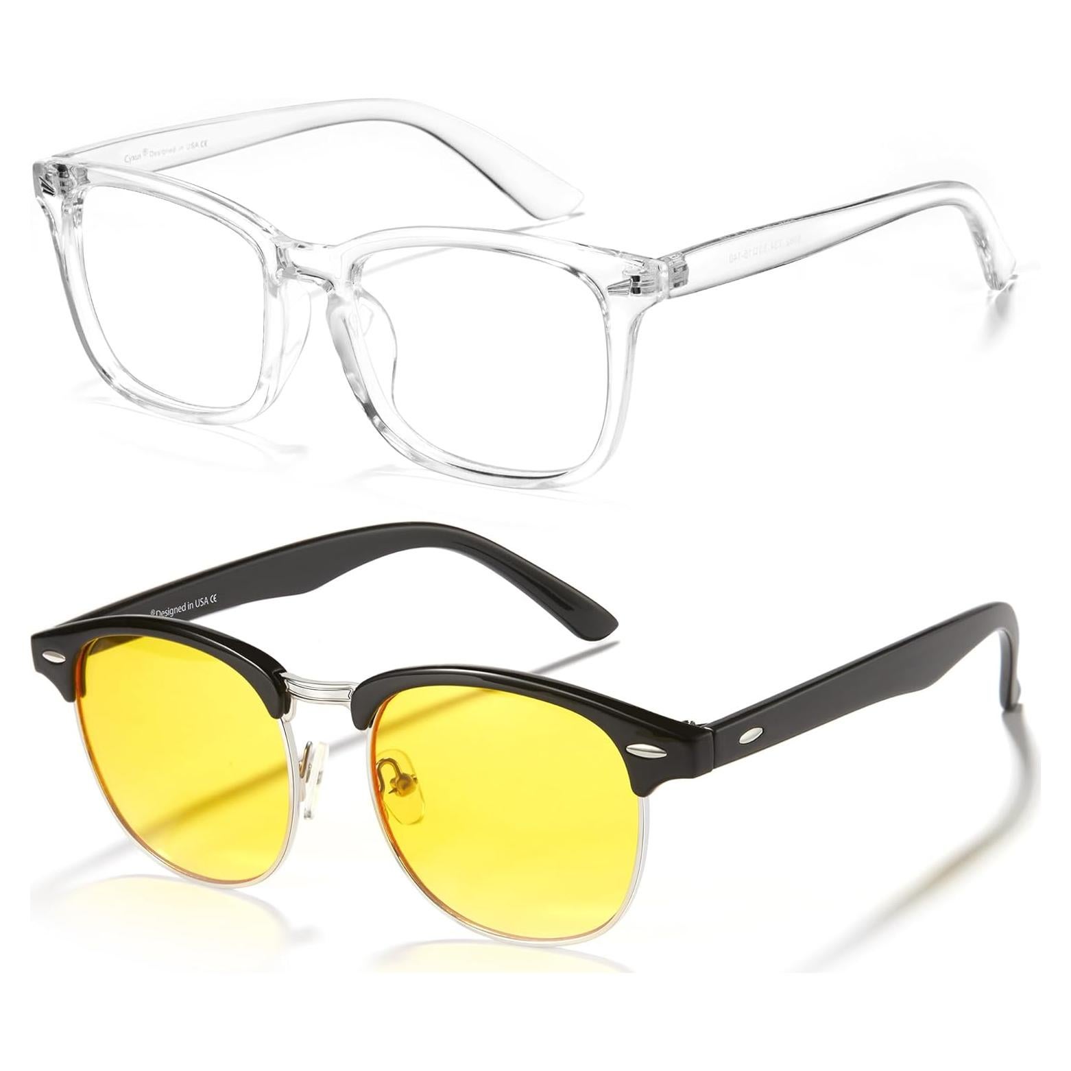 Cyxus Gafas de Luz Azul 2 Pack Unisex - Protección UV400