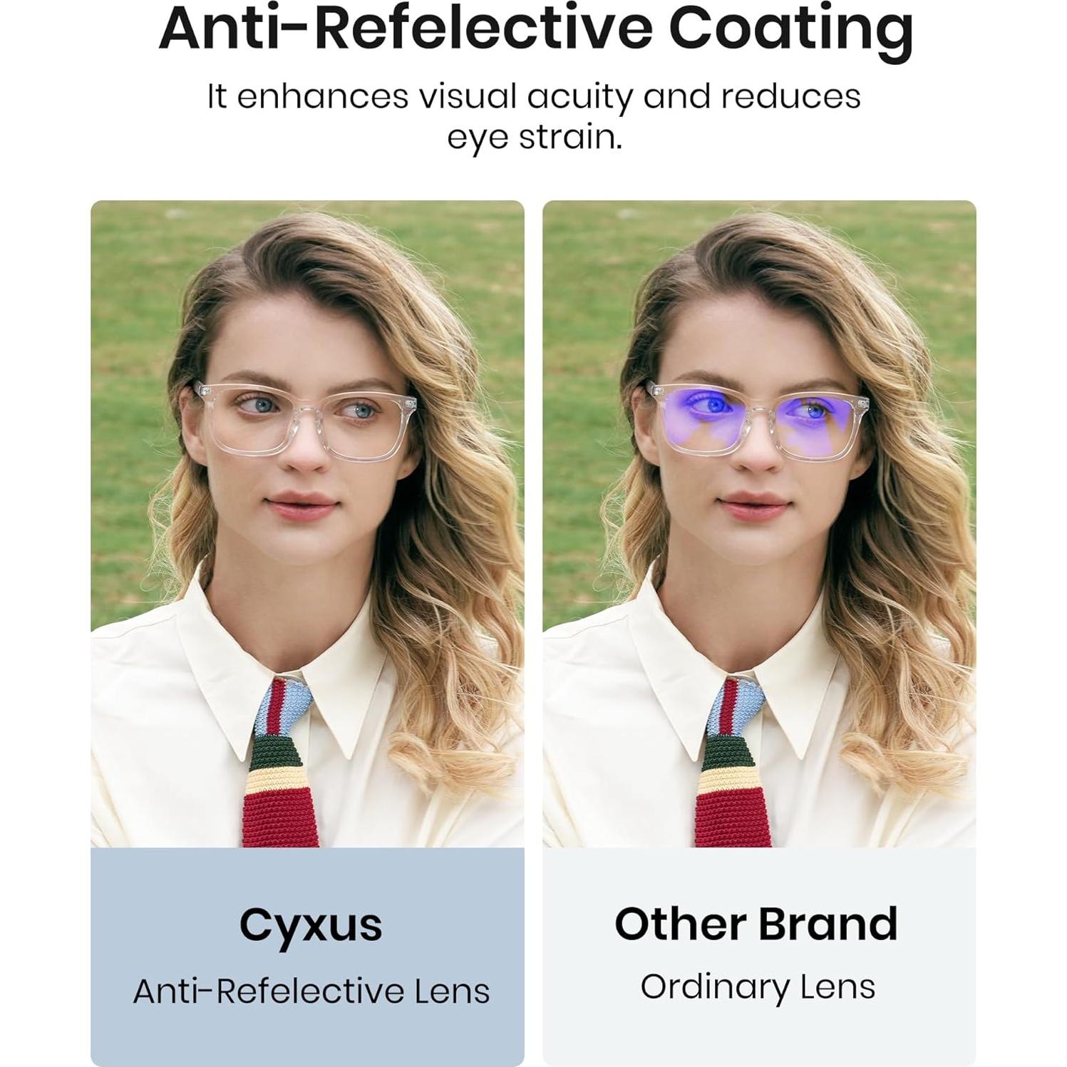 Cyxus Gafas de Luz Azul 2 Pack Unisex - Protección UV400