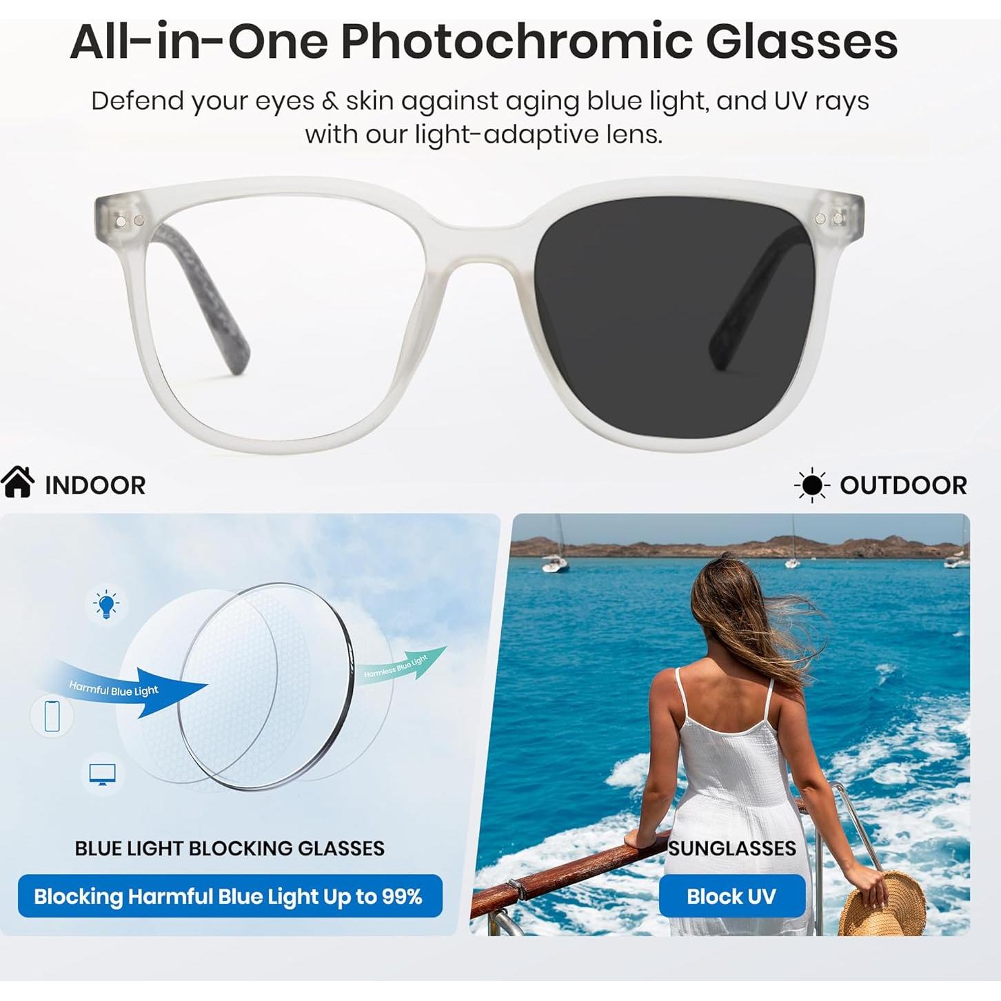 Gafas Fotoquímicas Cyxus UV y Luz Azul para Mujeres y Hombres