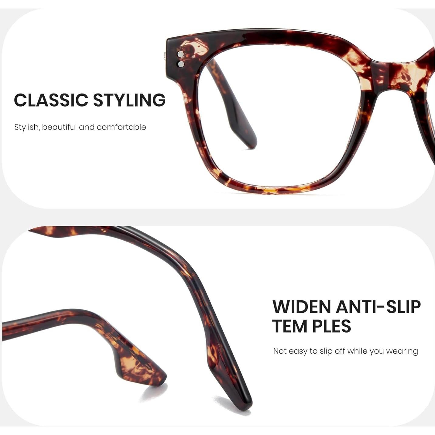 Gafas anti-luz azul Cyxus 8556 marrón té marco TR90