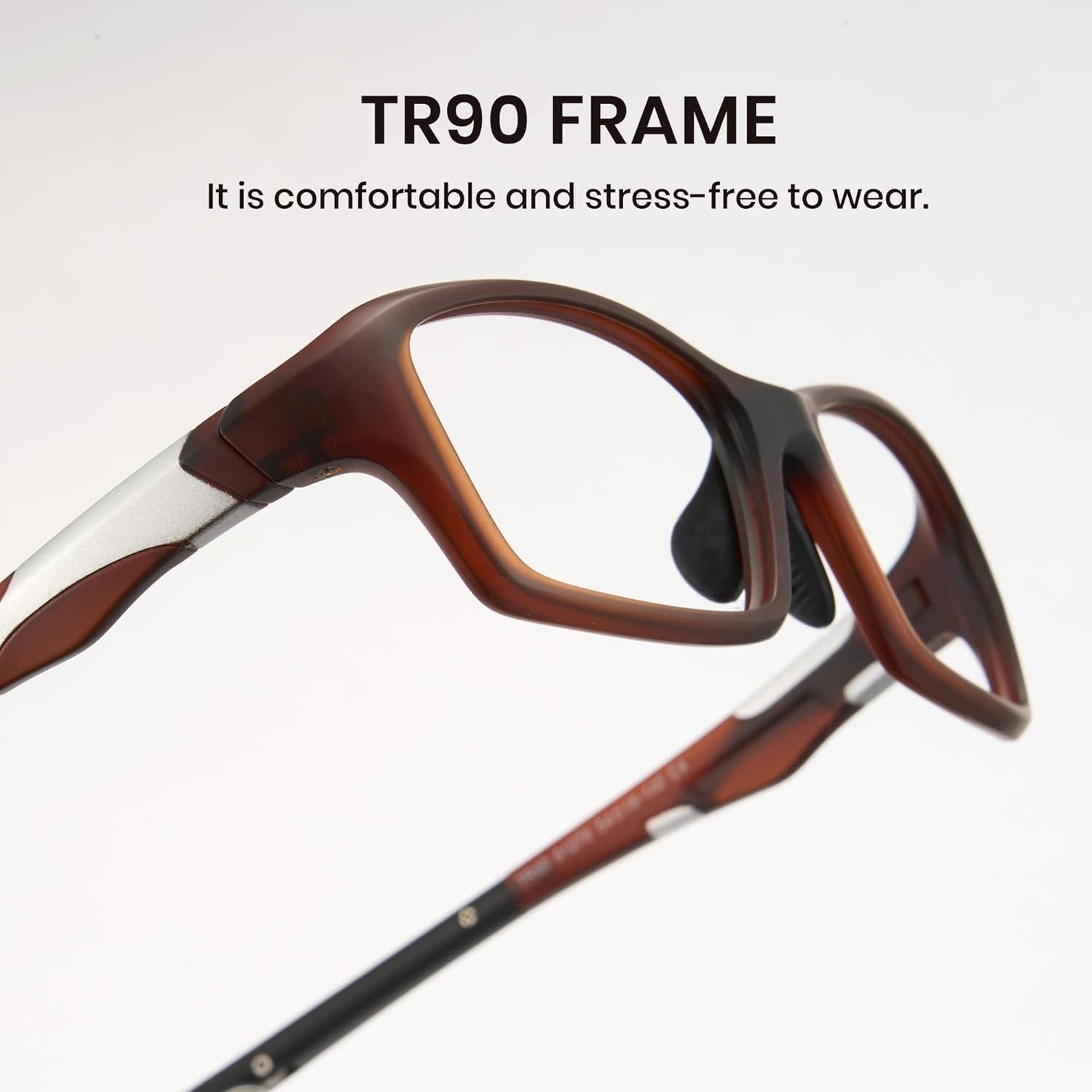 Gafas de luz azul Cyxus con marco TR y lente clara, protección UV