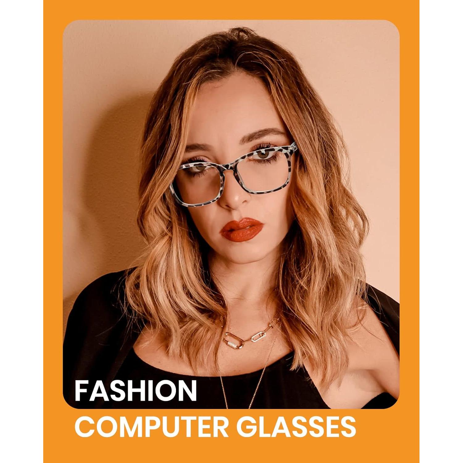 Gafas de Bloqueo de Luz Azul Cyxus Unisex Retro Leopardo