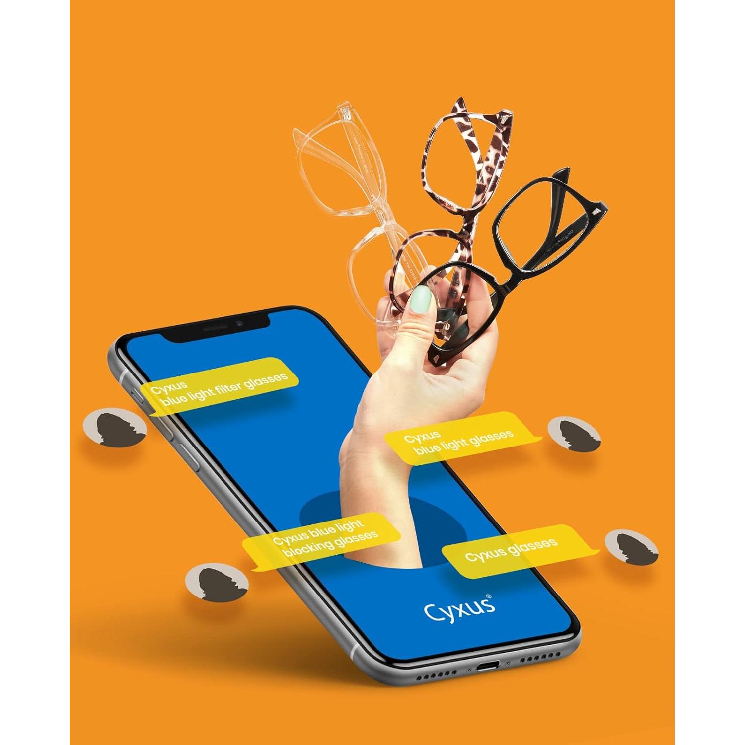 Gafas de Bloqueo de Luz Azul Cyxus Unisex Retro Leopardo