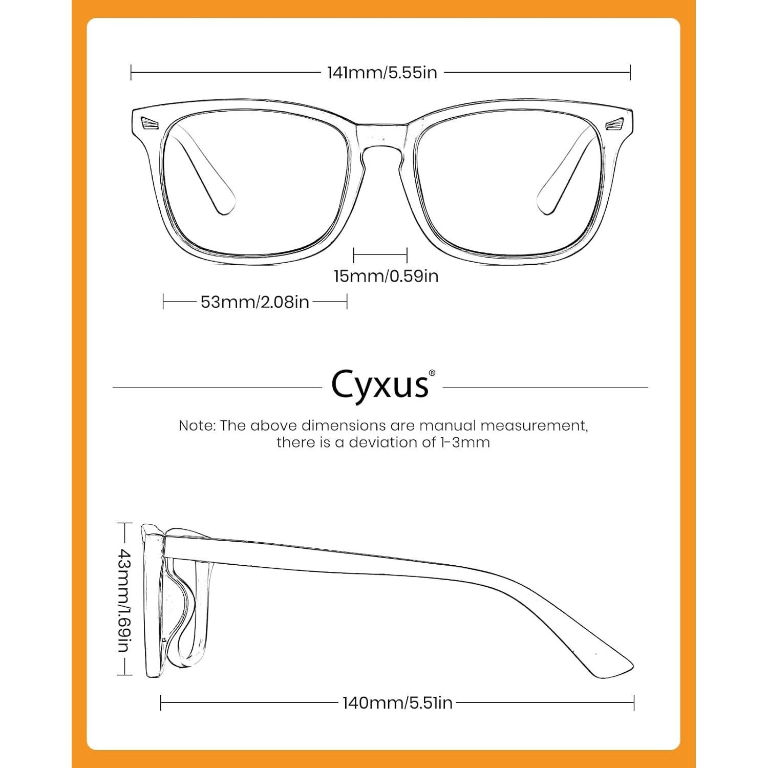 Gafas de Bloqueo de Luz Azul Cyxus Unisex Retro Leopardo