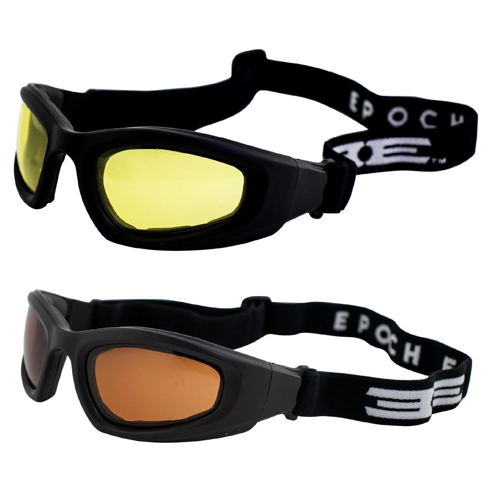 Gafas de Motocicleta Epoch Acolchadas con Lentes Amarillos