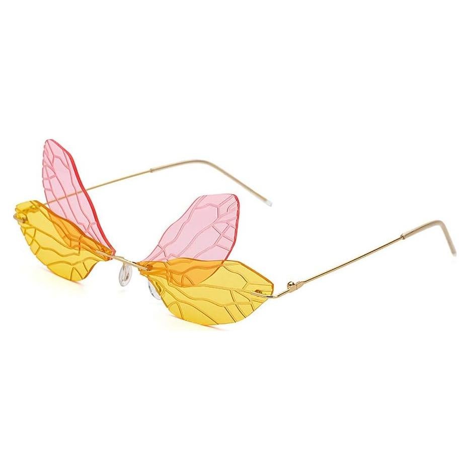 Gafas de sol sin montura BOJOD para mujeres, diseño libélula