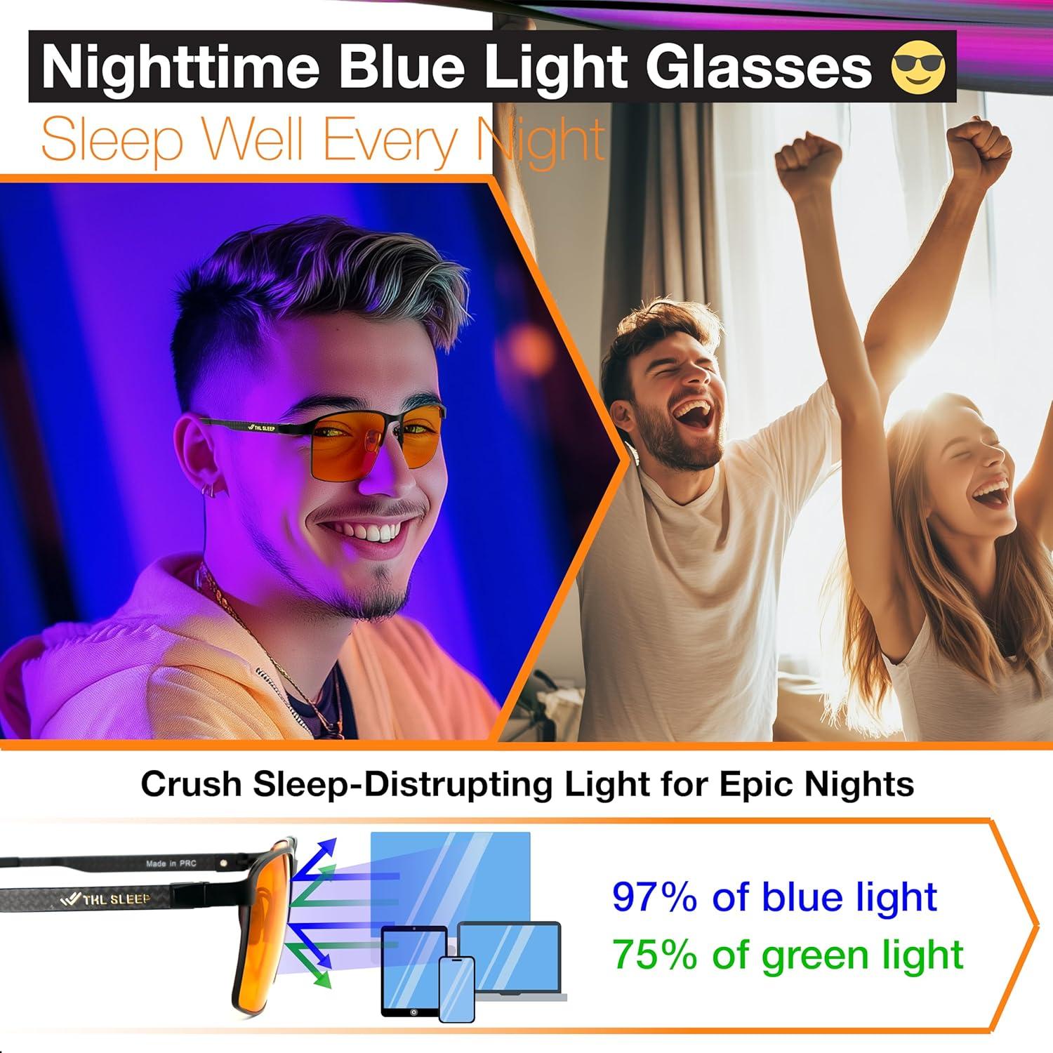 Gafas de bloqueo de luz azul EliteX Hyper naranjas 24g