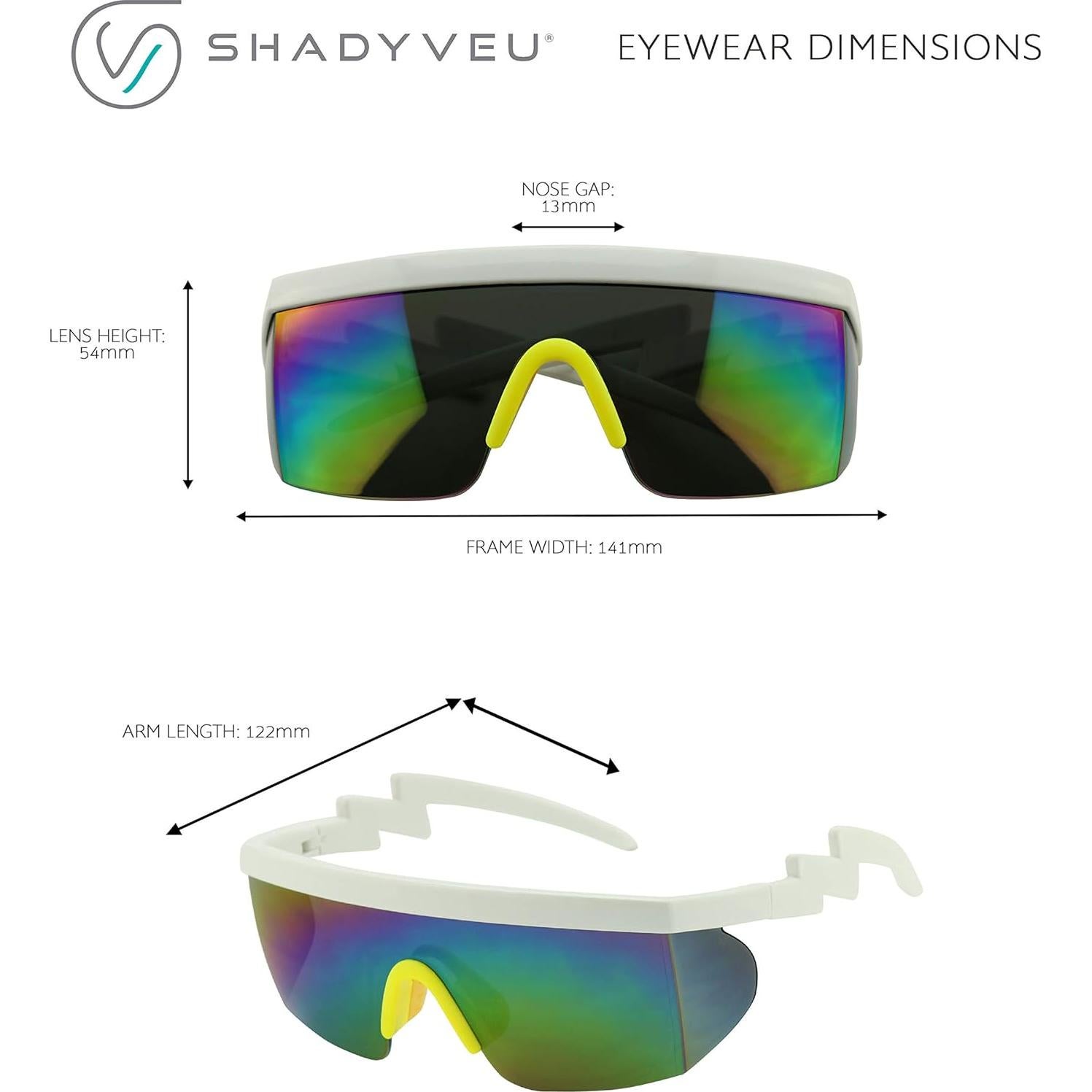 Gafas de sol ShadyVEU UV400 semi sin montura arcoíris