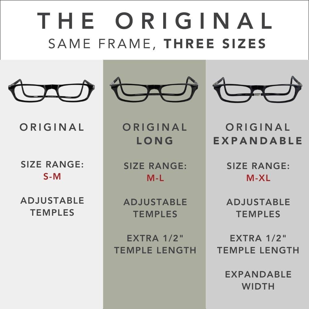 Gafas de lectura magnéticas CliC Original Largo 2.0x Transparente