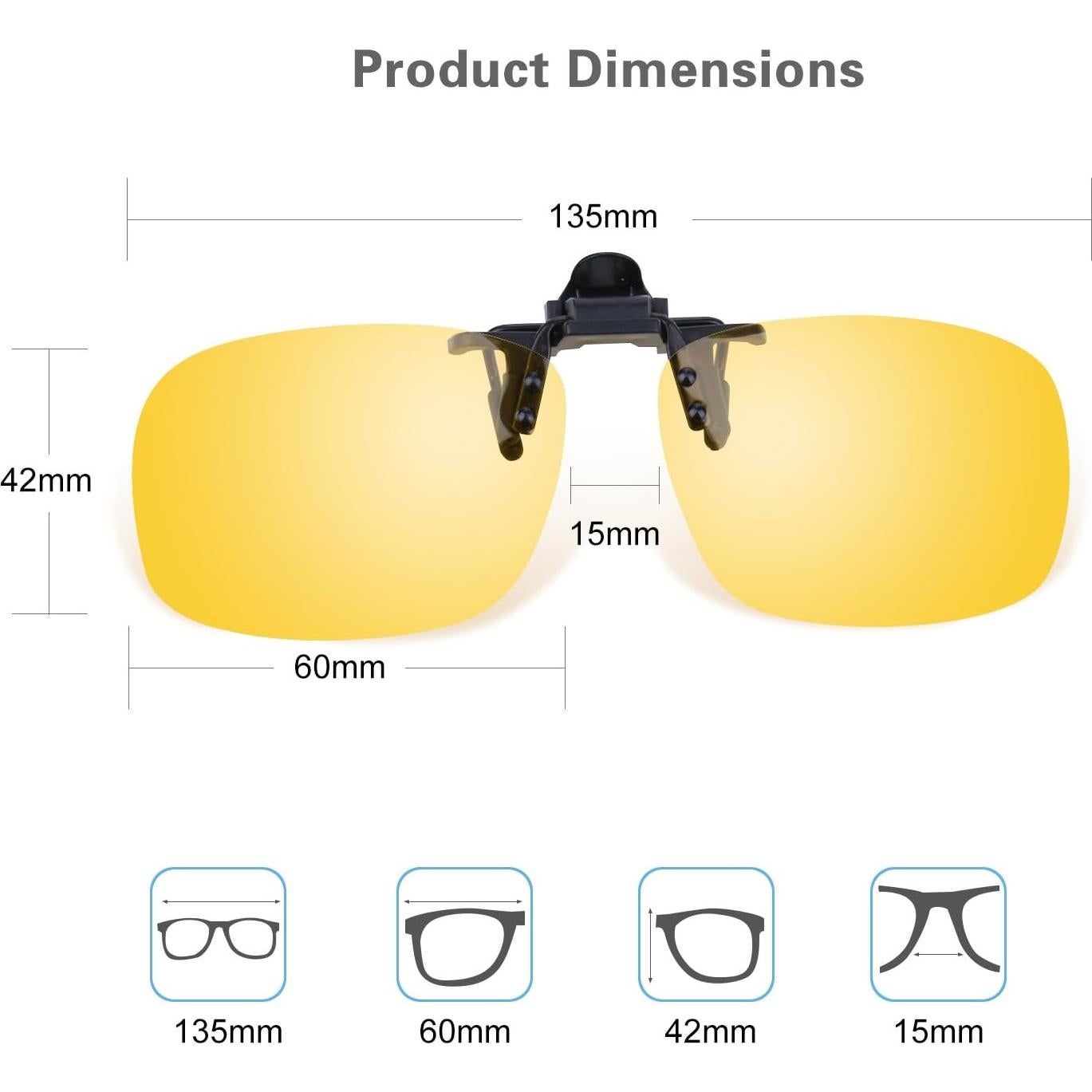 Gafas de sol unisex polarizadas UV400 con clip BG08a