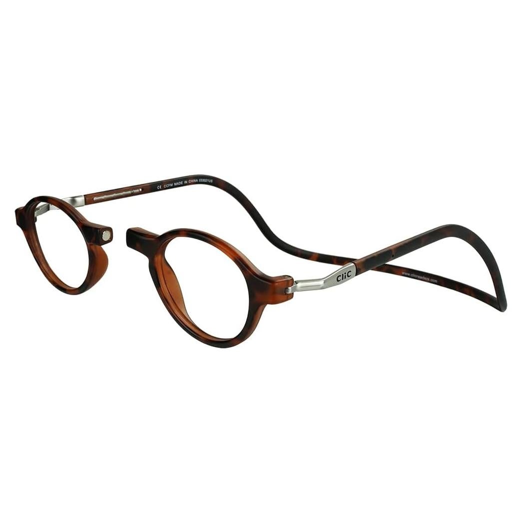 Gafas de lectura magnéticas CliC tortuga mate 2.0x S-M