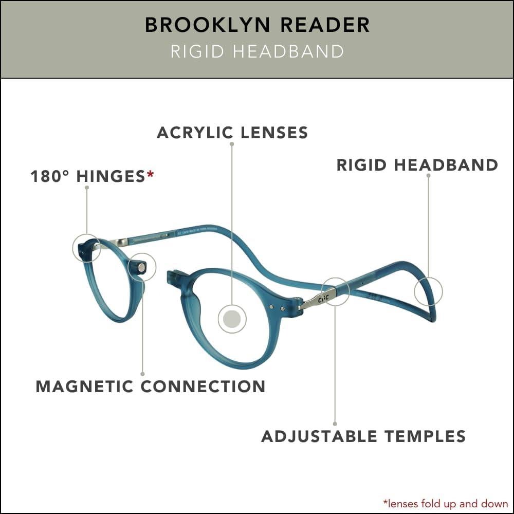 Gafas de lectura magnéticas CliC Brooklyn Azul Jean 2.5x