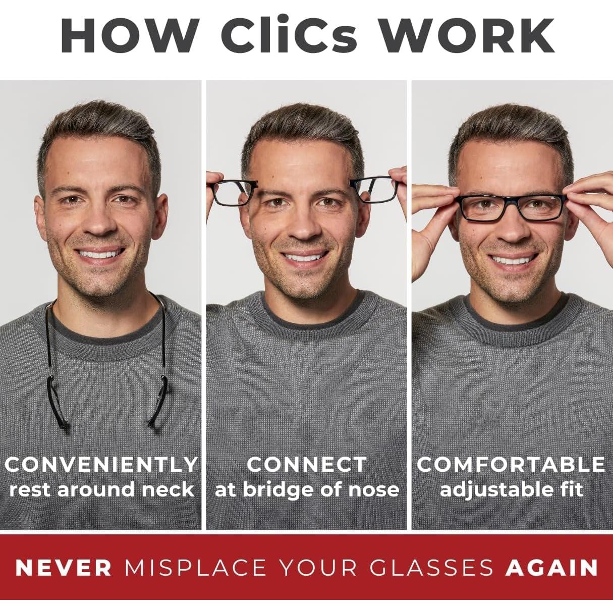 Gafas de Lectura Magnéticas CliC Taku S-XL Color Champán