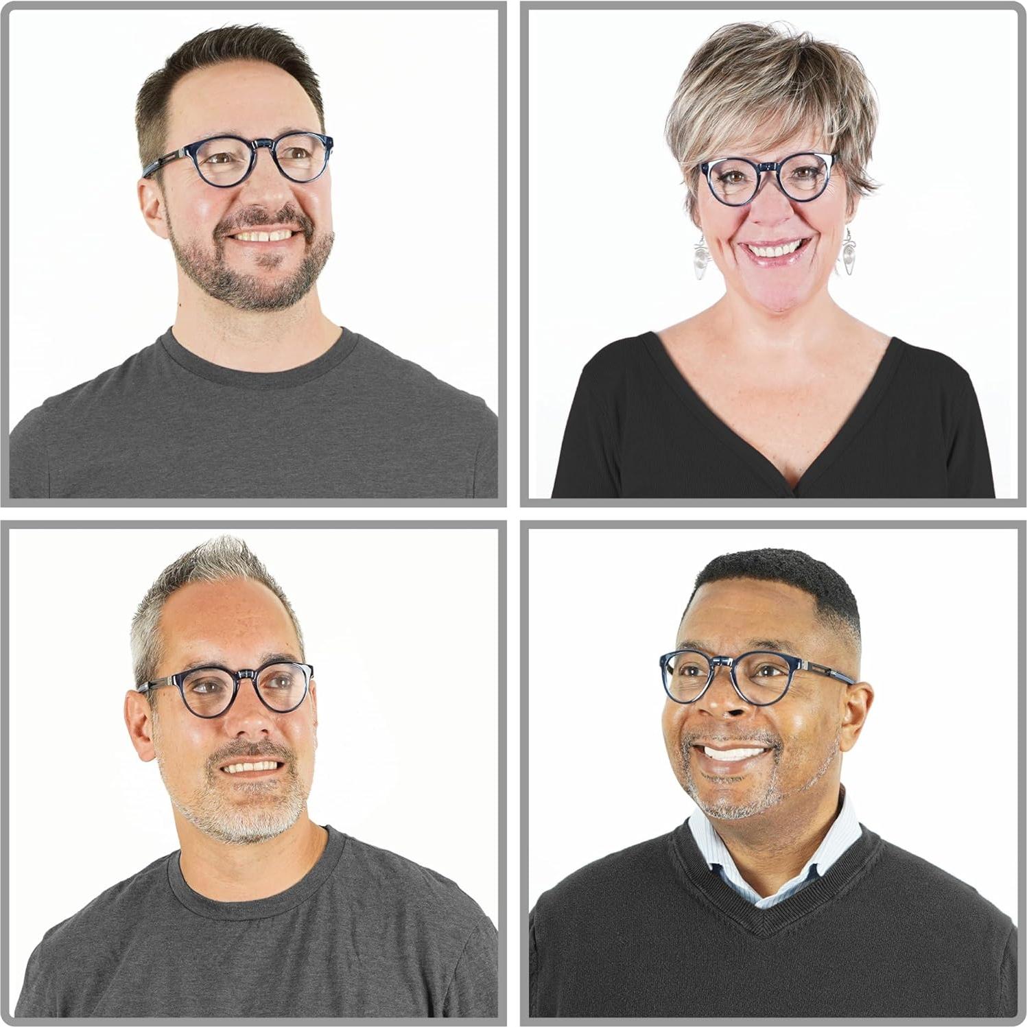 Gafas de lectura magnéticas CliC Tube Pantos Jean Azul 2.5x