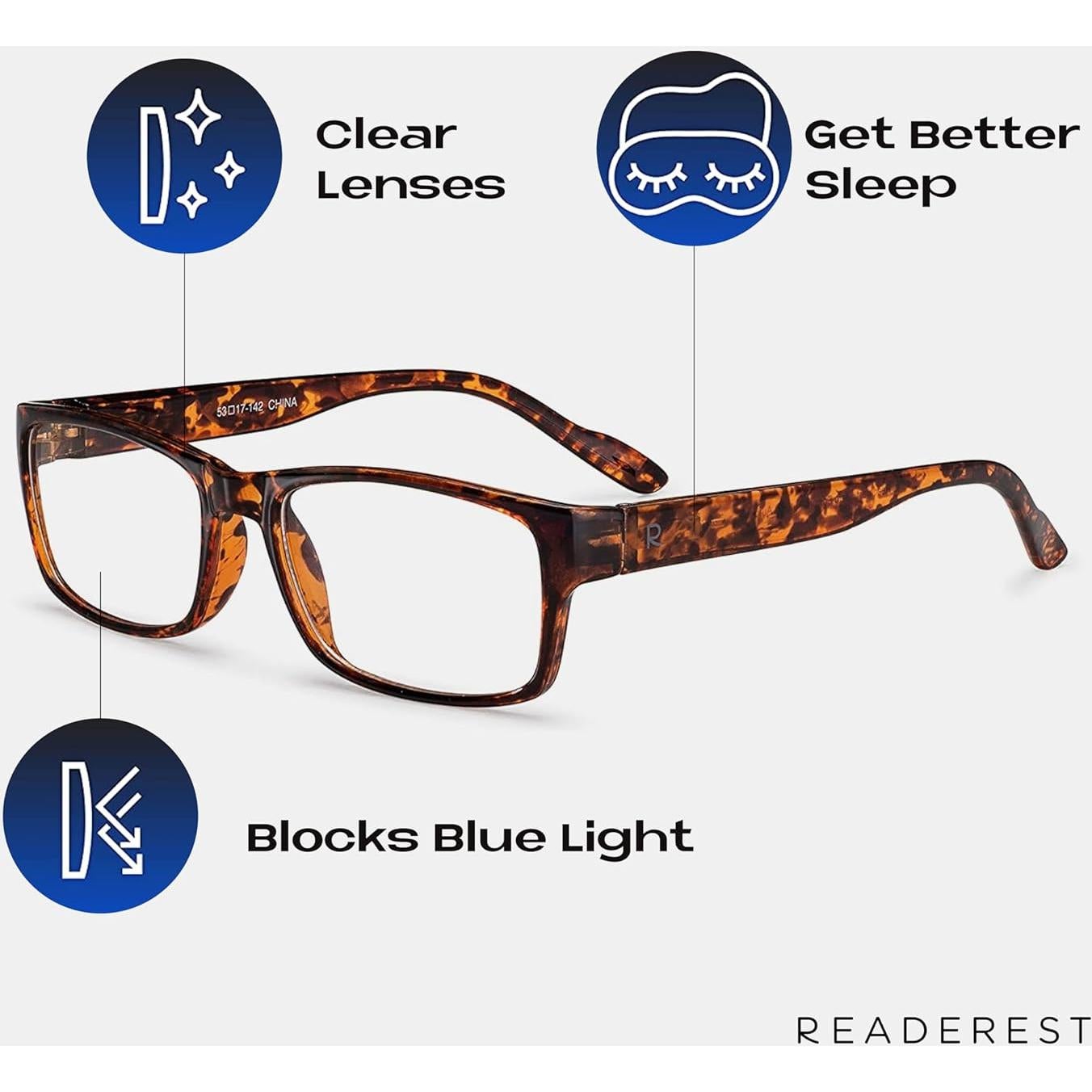 Gafas de Bloqueo de Luz Azul Readerest 2.5x - Protección UV