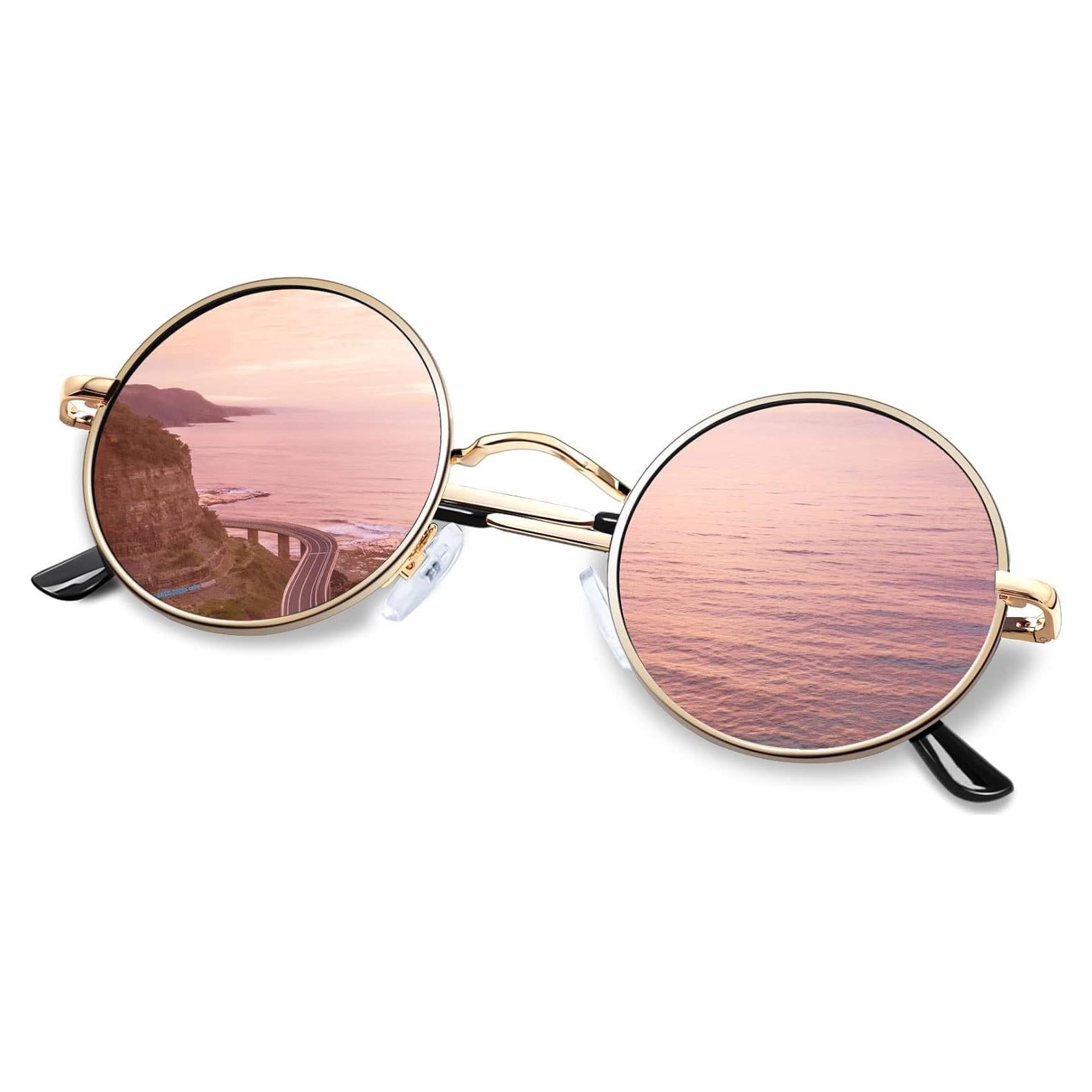 Gafas de sol redondas polarizadas KANASTAL UV400 para hombres