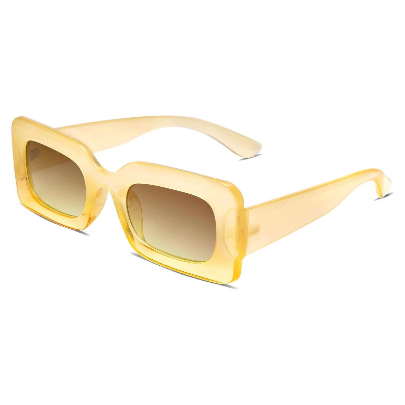 Gafas de Sol Rectangulares SOJOS UV400 Nude para Mujer