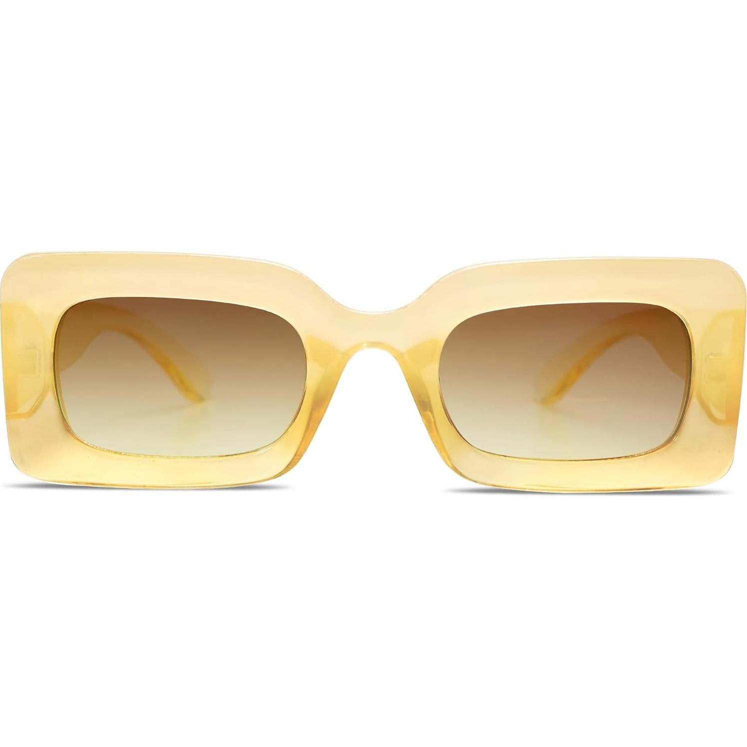 Gafas de Sol Rectangulares SOJOS UV400 Nude para Mujer