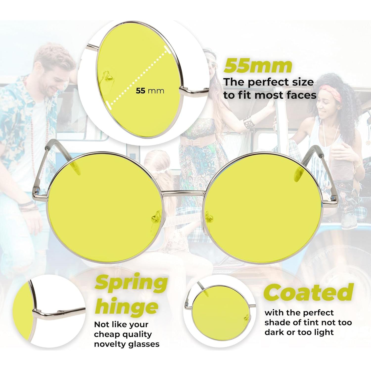 Gafas de Sol Redondas SunnyPro Retro UV400 Lentes Tintados