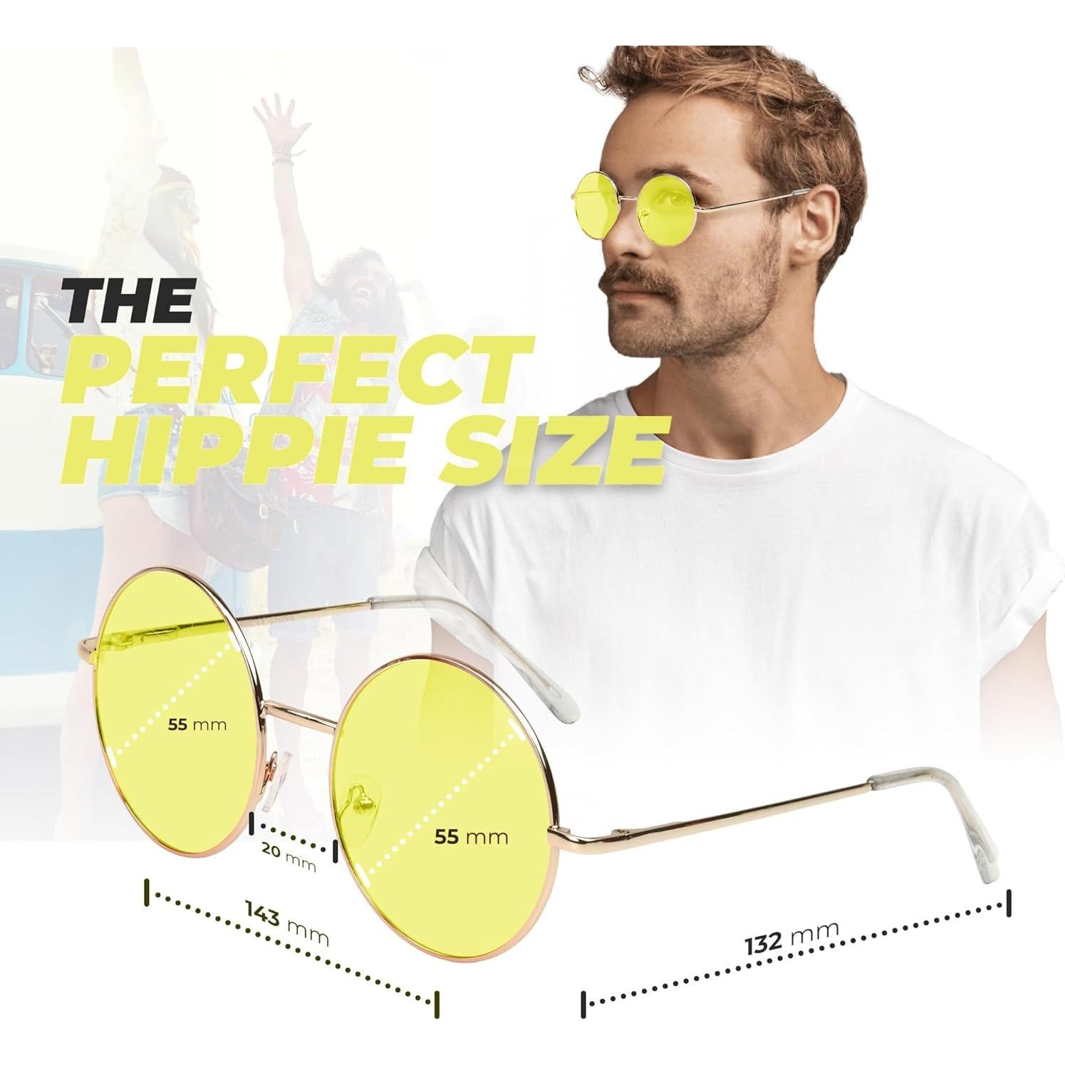 Gafas de Sol Redondas SunnyPro Retro UV400 Lentes Tintados