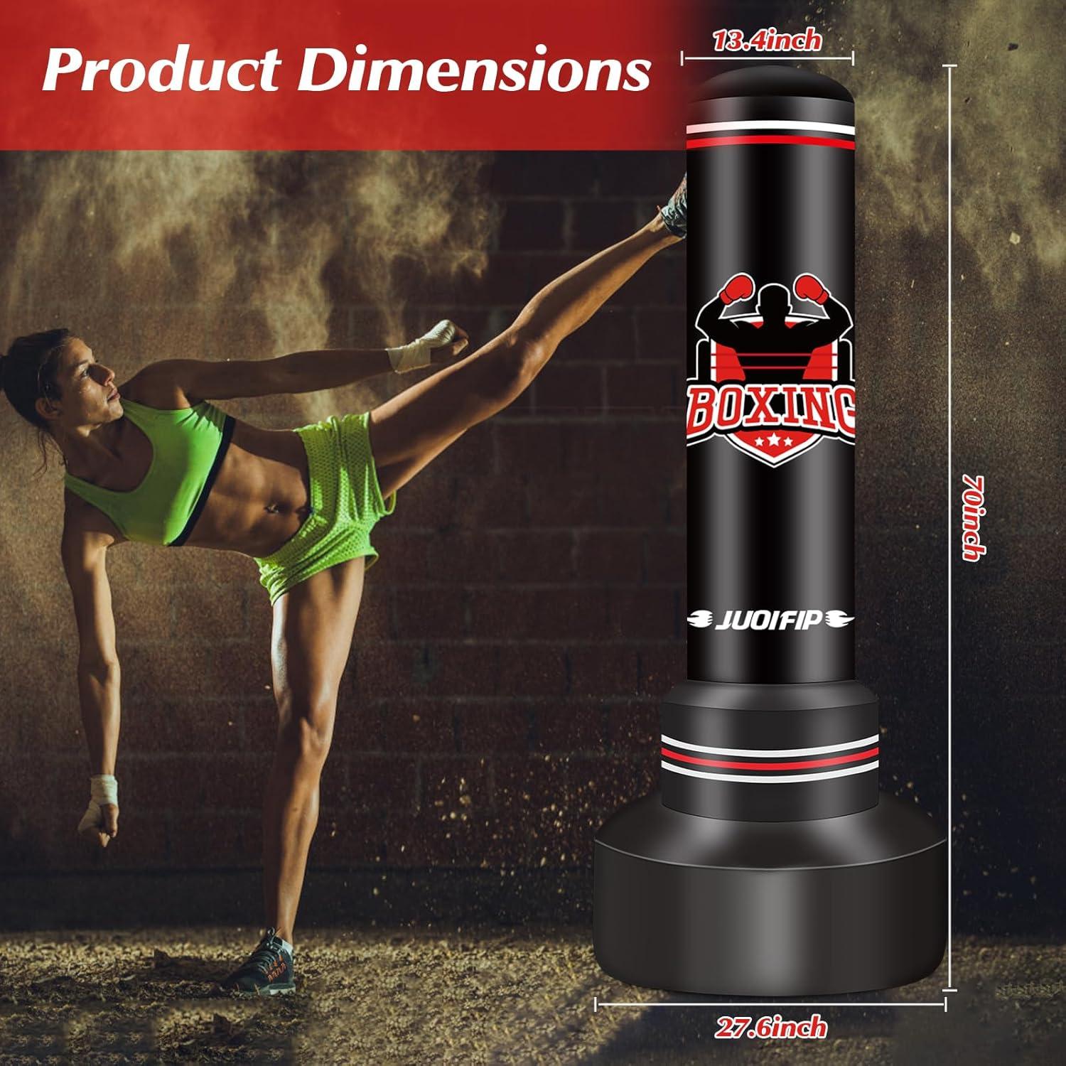 Bolsa de Boxeo de Pie JUOIFIP 177.8 cm con Guantes y Bomba