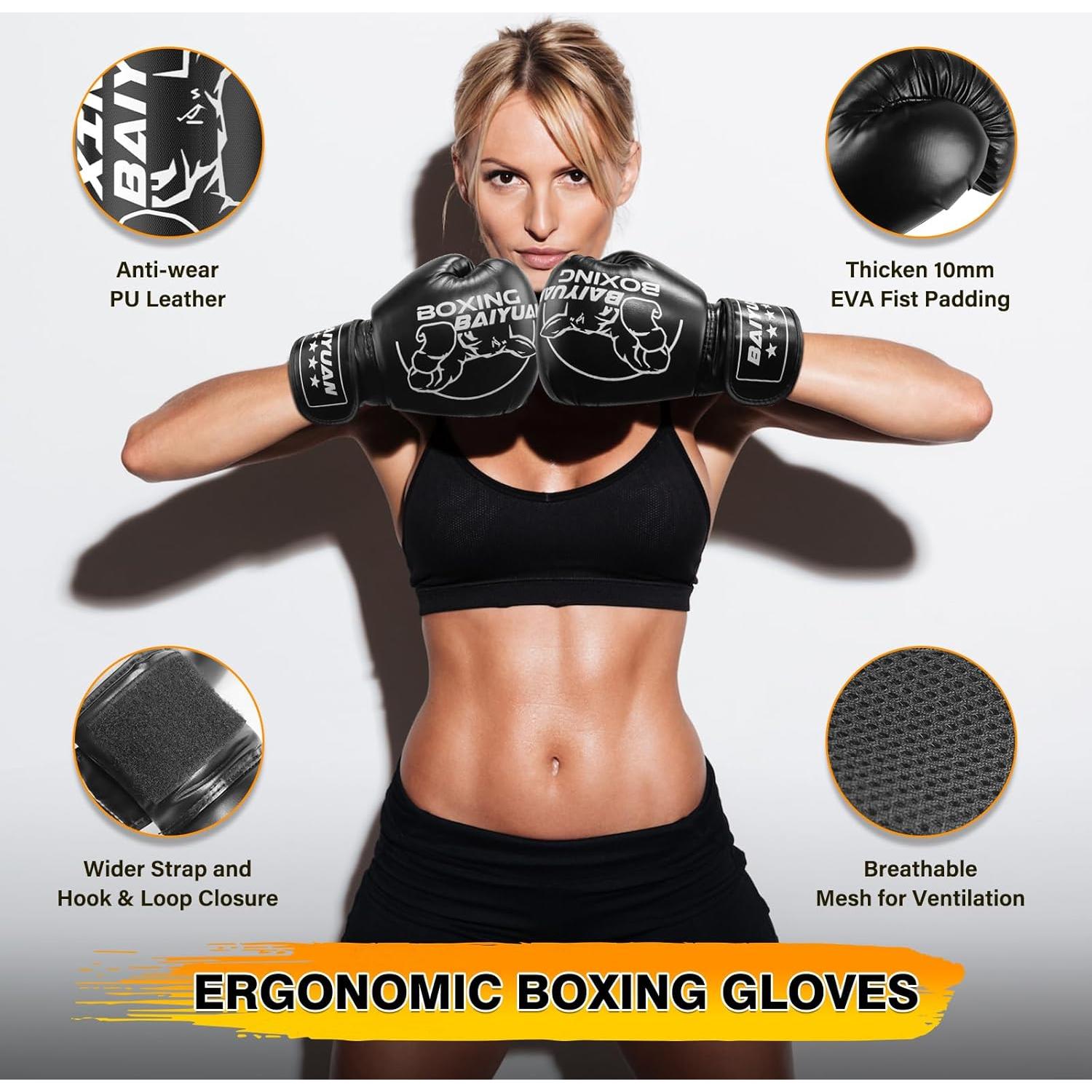 Saco de Boxeo Freestanding BaiYuan 180 cm con Guantes y Bomba