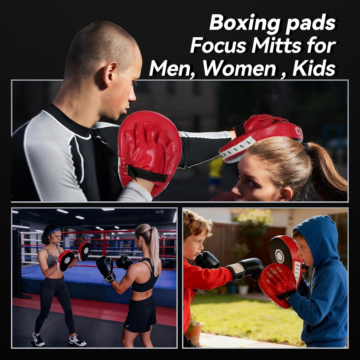 Juego de Almohadillas de Boxeo Cyfie 3-en-1 para Kickboxing