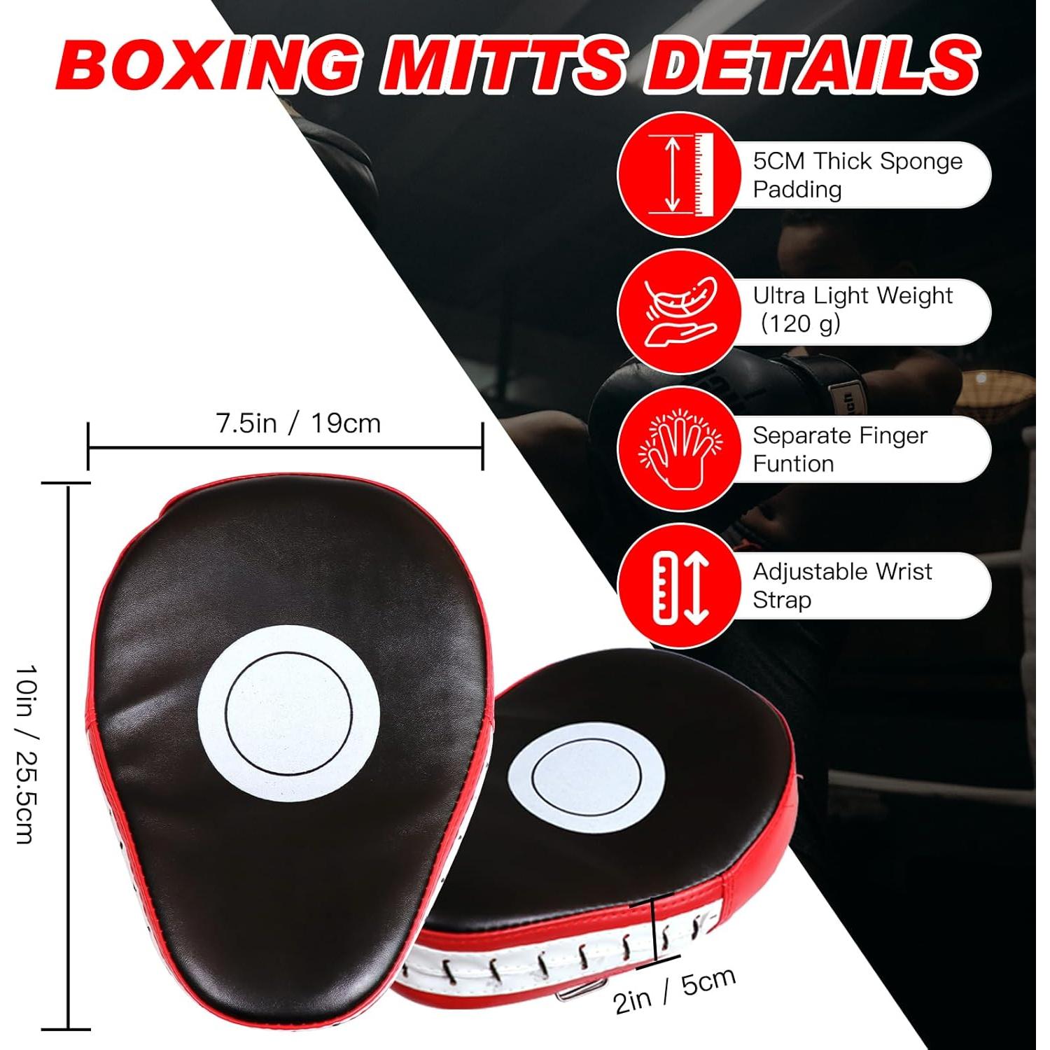 Set de Boxeo 2 en 1 CYFIE - Mitones y Almohadillas para Artes Marciales