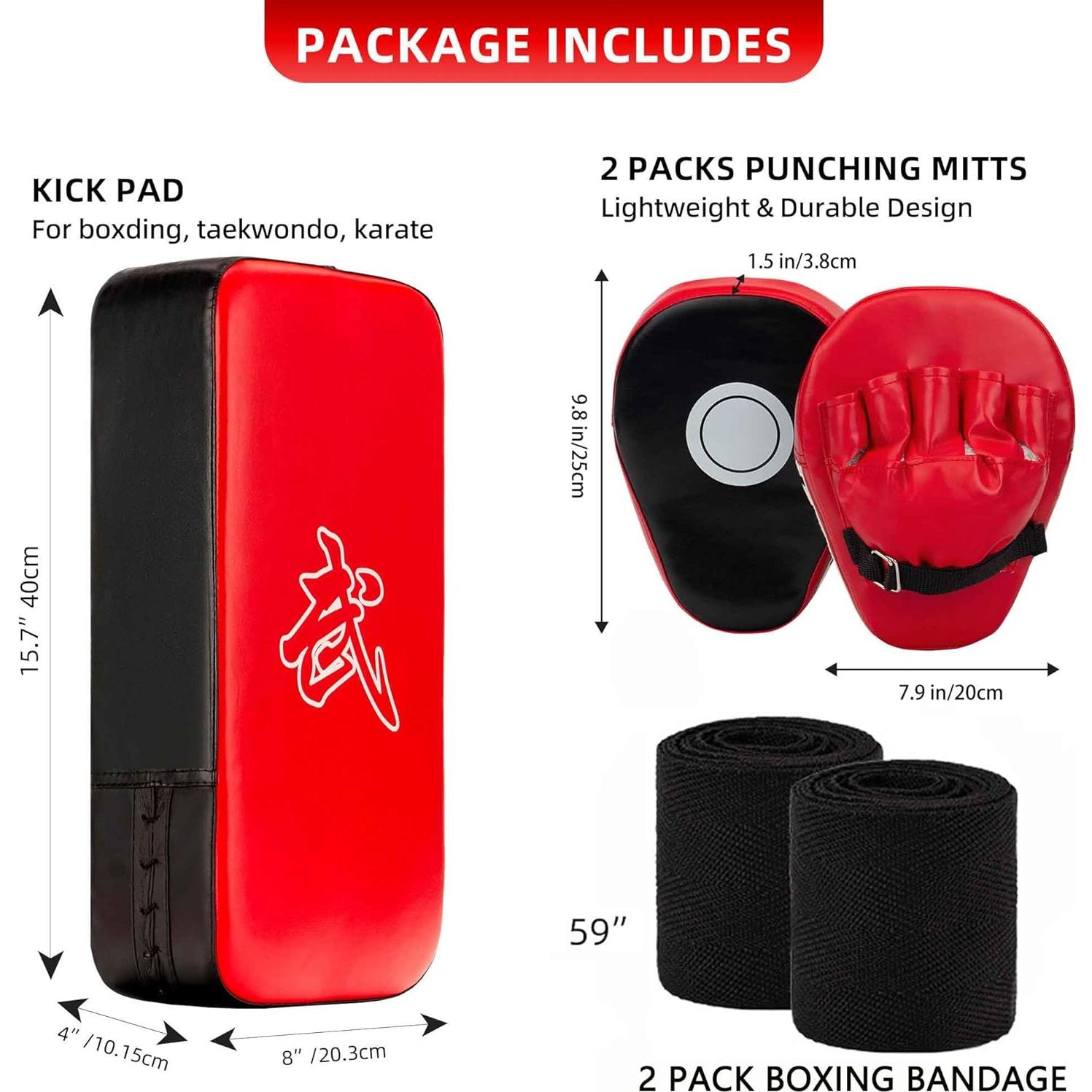 Juego de Almohadillas de Boxeo 3 en 1 ZERUIDM para Entrenamiento