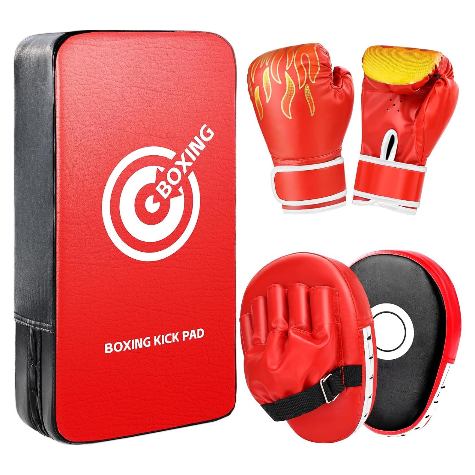 Juego de Guantes de Boxeo YORWHIN 3 en 1 para Niños