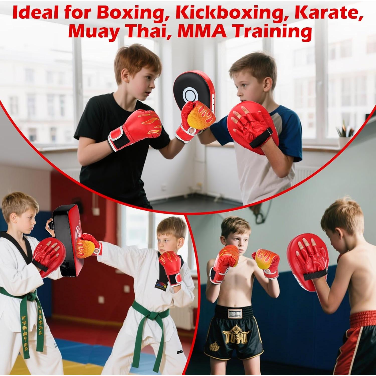 Juego de Guantes de Boxeo YORWHIN 3 en 1 para Niños