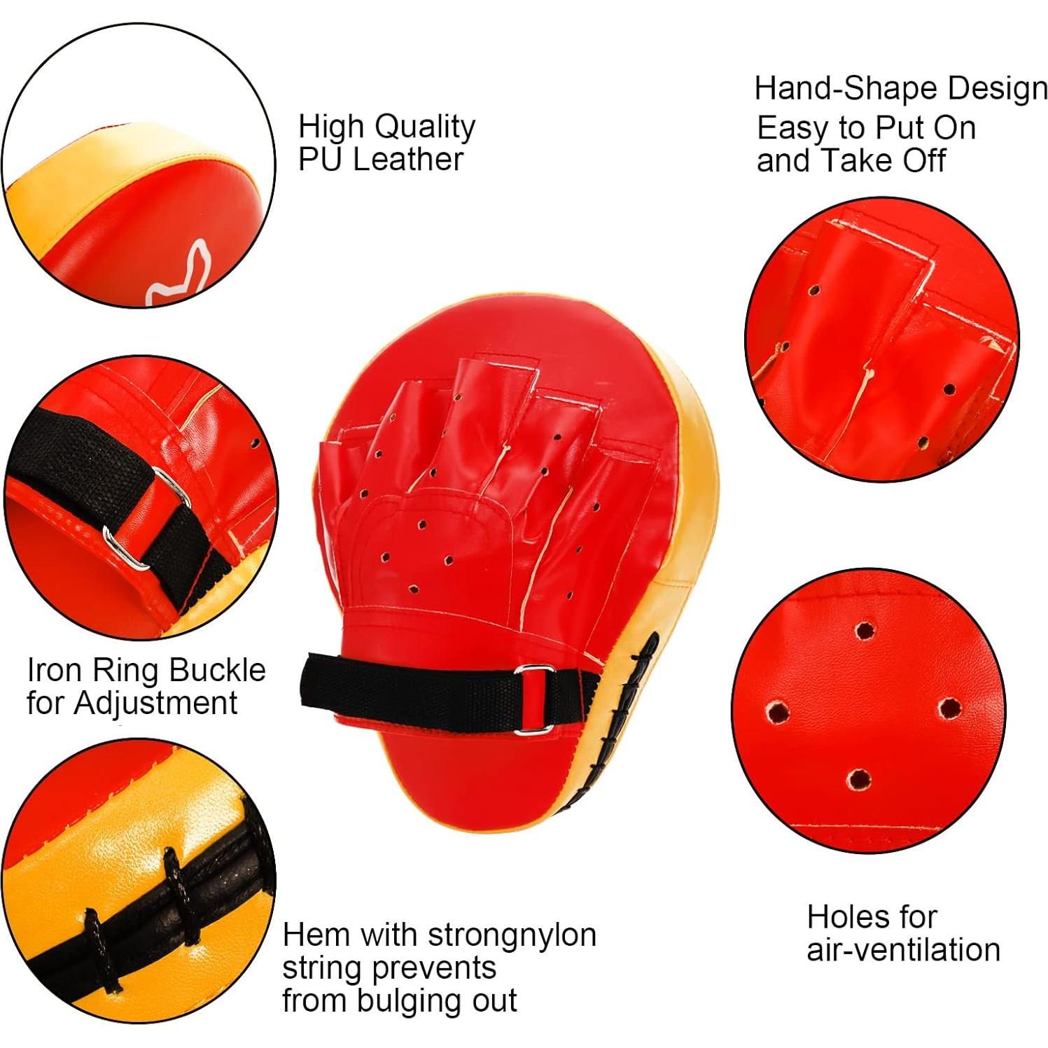 Set de Mitones de Boxeo y Almohadillas WUWEOT 2-en-1