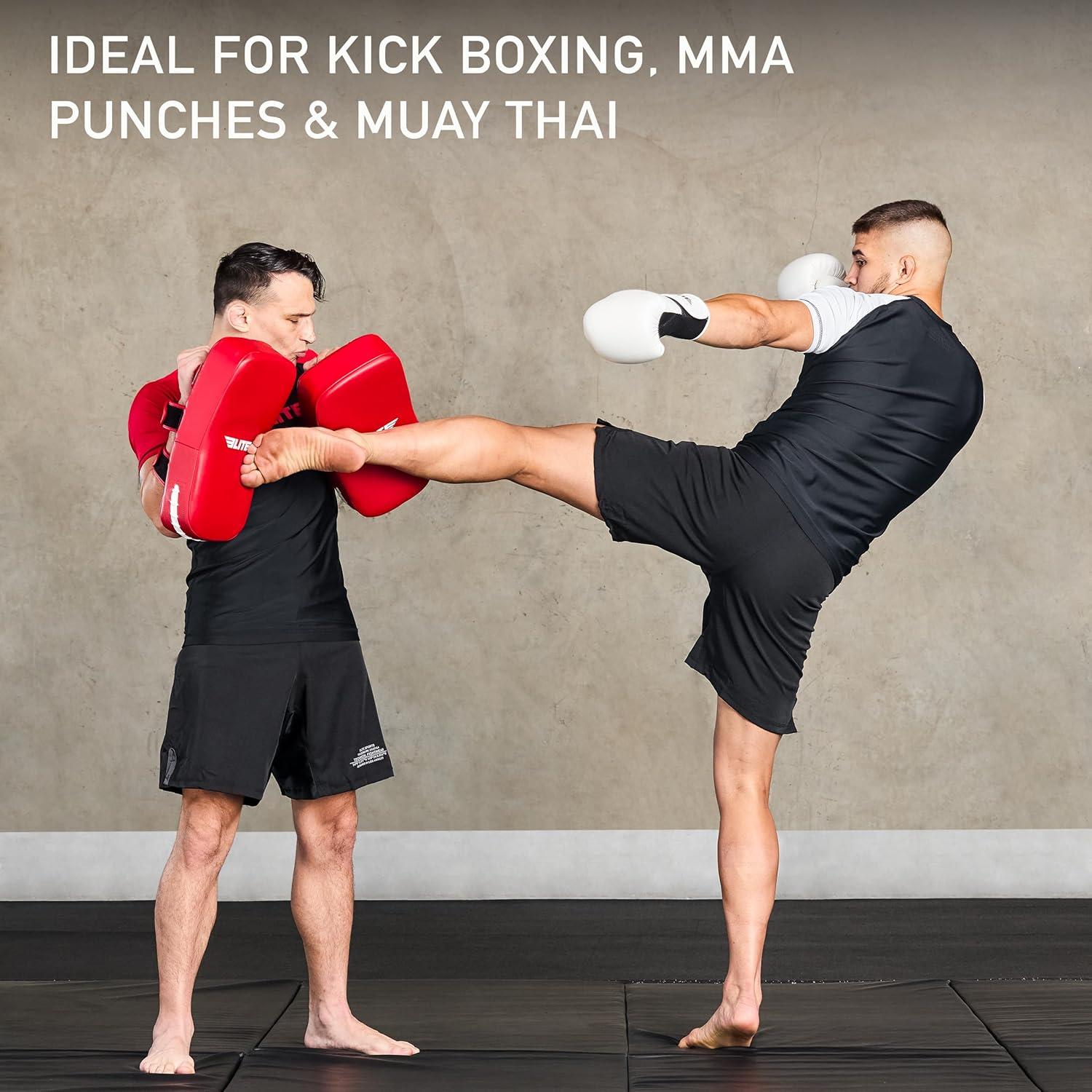 Almohadilla de Patadas Muay Thai Elite Sports Roja 40x21cm