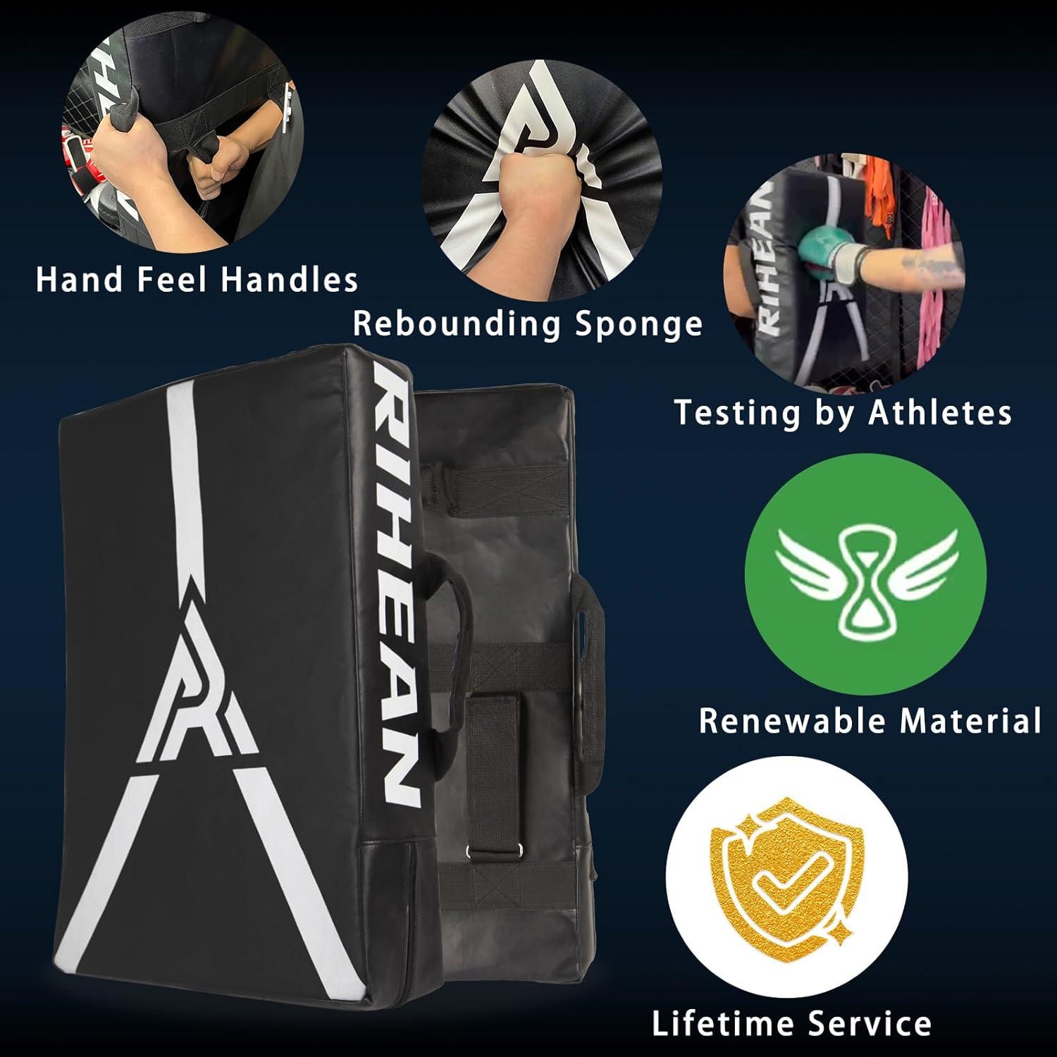 Almohadilla de Patada RIHEAN 60x40 cm Cuero Negro