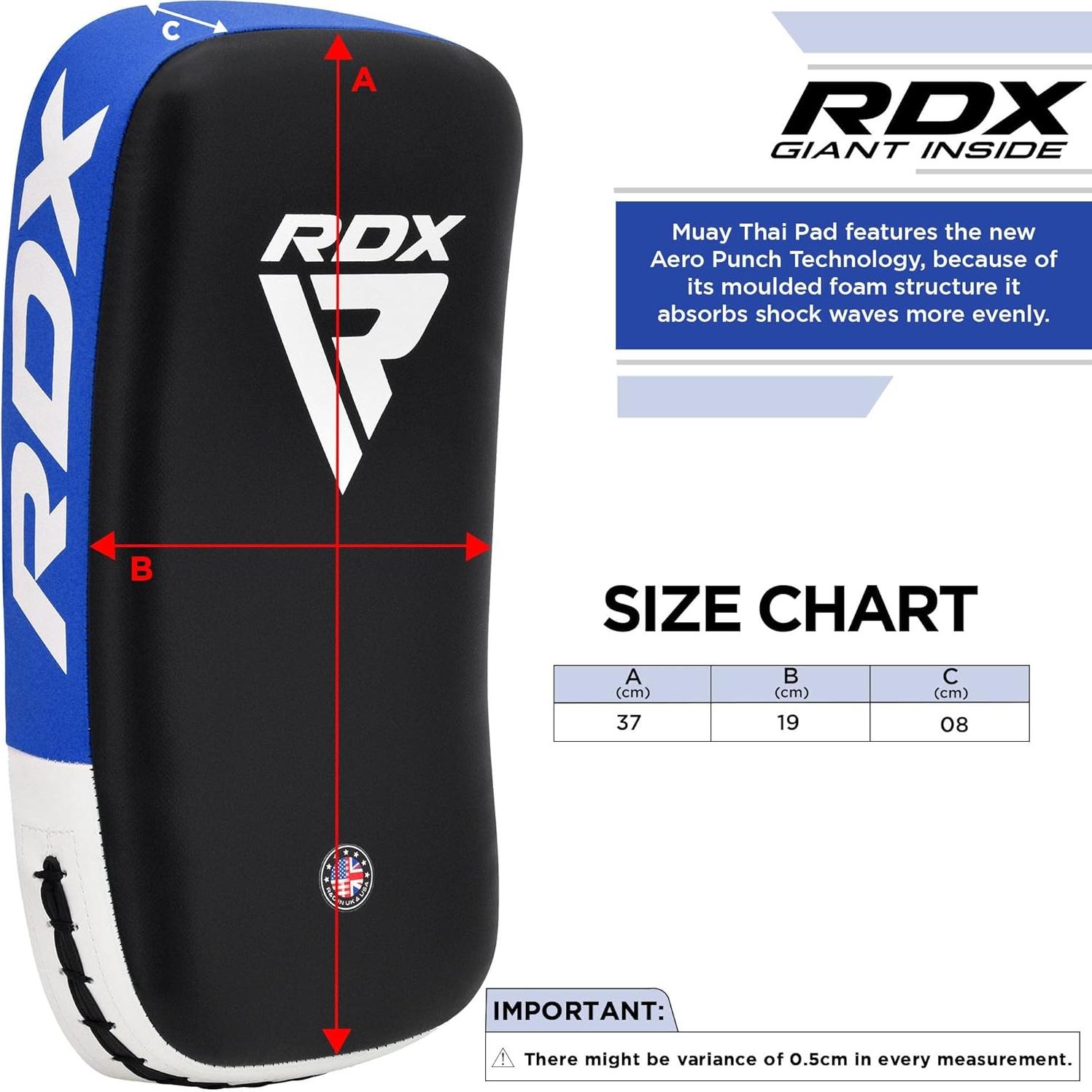 RDX Pad de Muay Thai Curvado Azul para Entrenamiento Individual