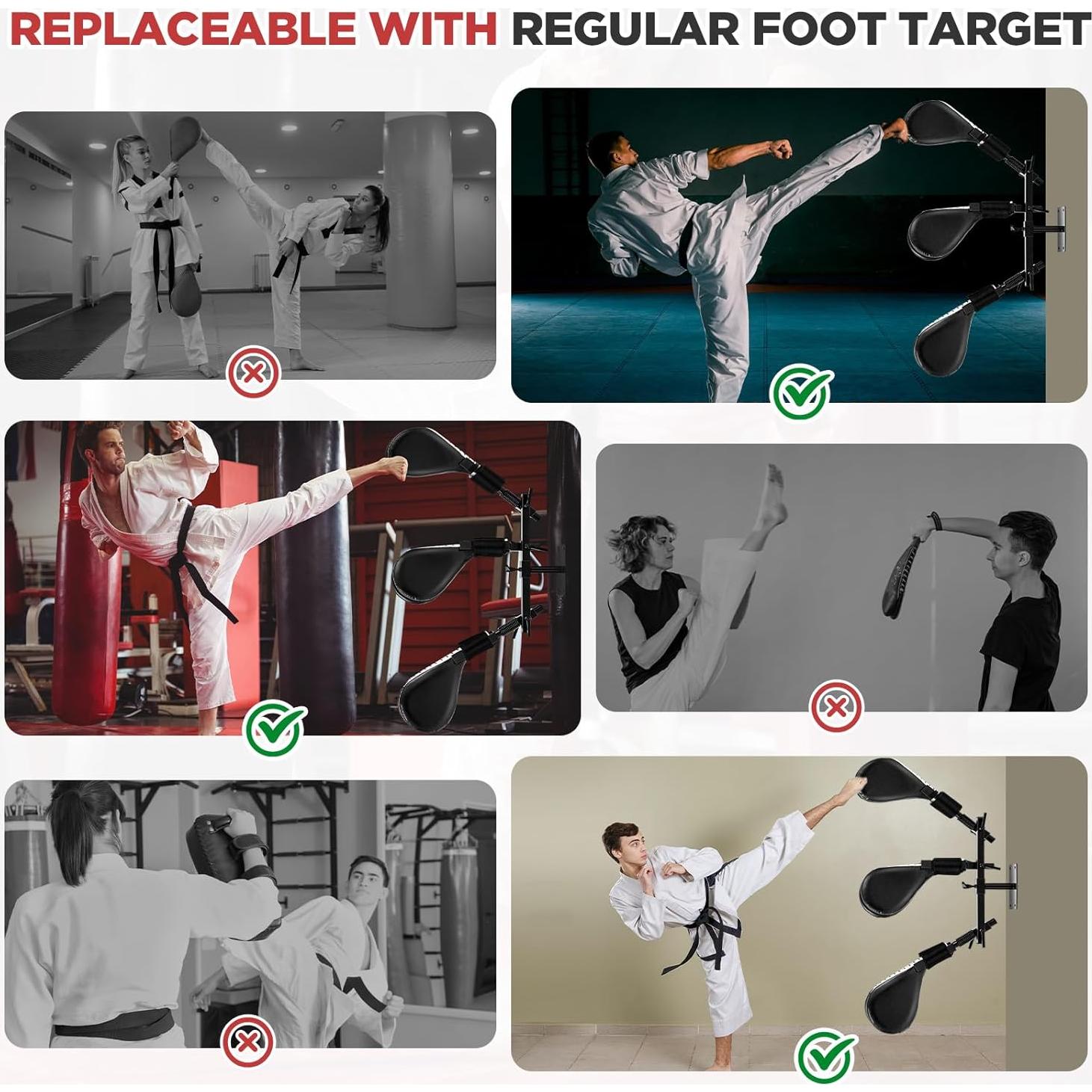 Pad de Patada de Taekwondo Seenelling - 3 Piezas, Negro