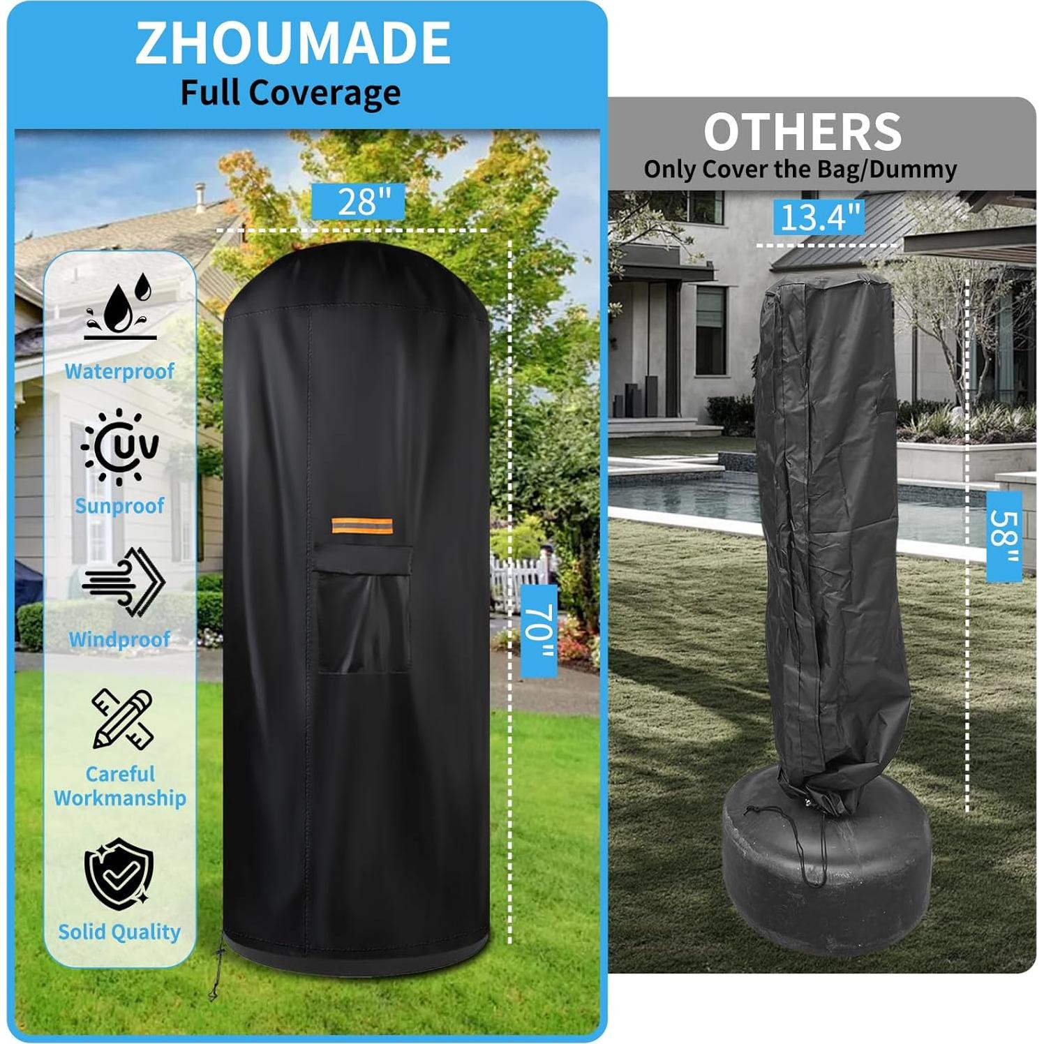 Cubierta para Saco de Boxeo ZHOUMADE 178 cm A Prueba de Agua