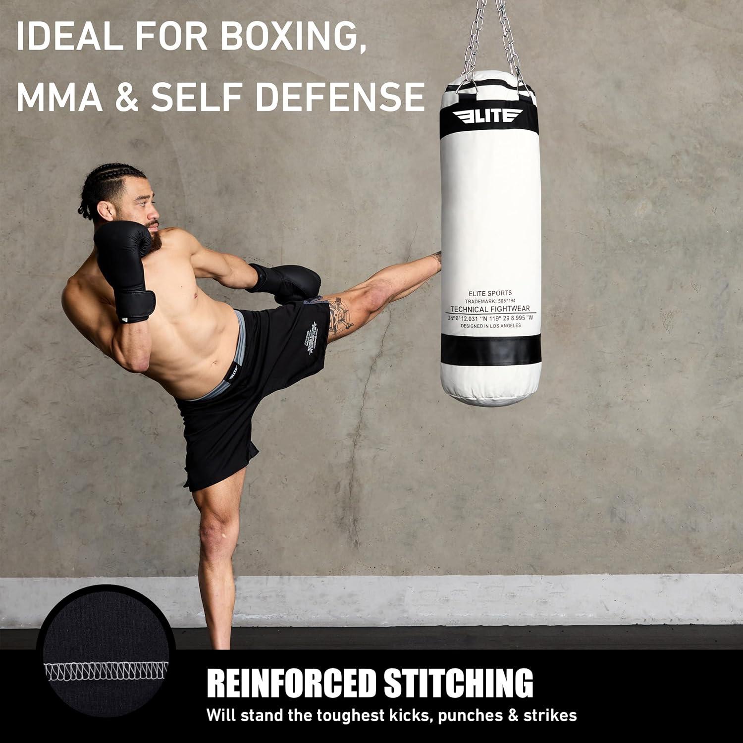 Saco de Boxeo de Lona Elite Sports 35.5x86.4cm Sin Relleno