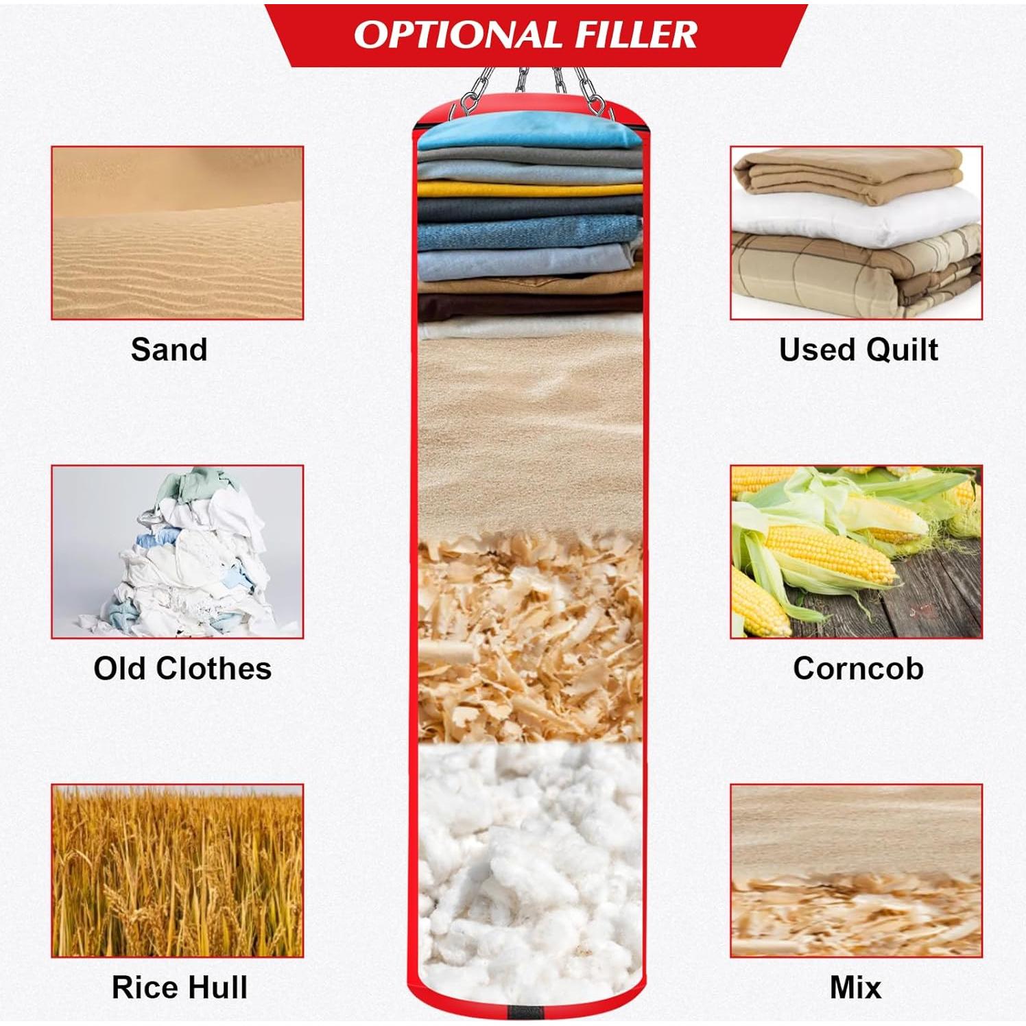 Bolsa de Boxeo Colgante YORWHIN 4FT + Guantes 12OZ + Accesorios