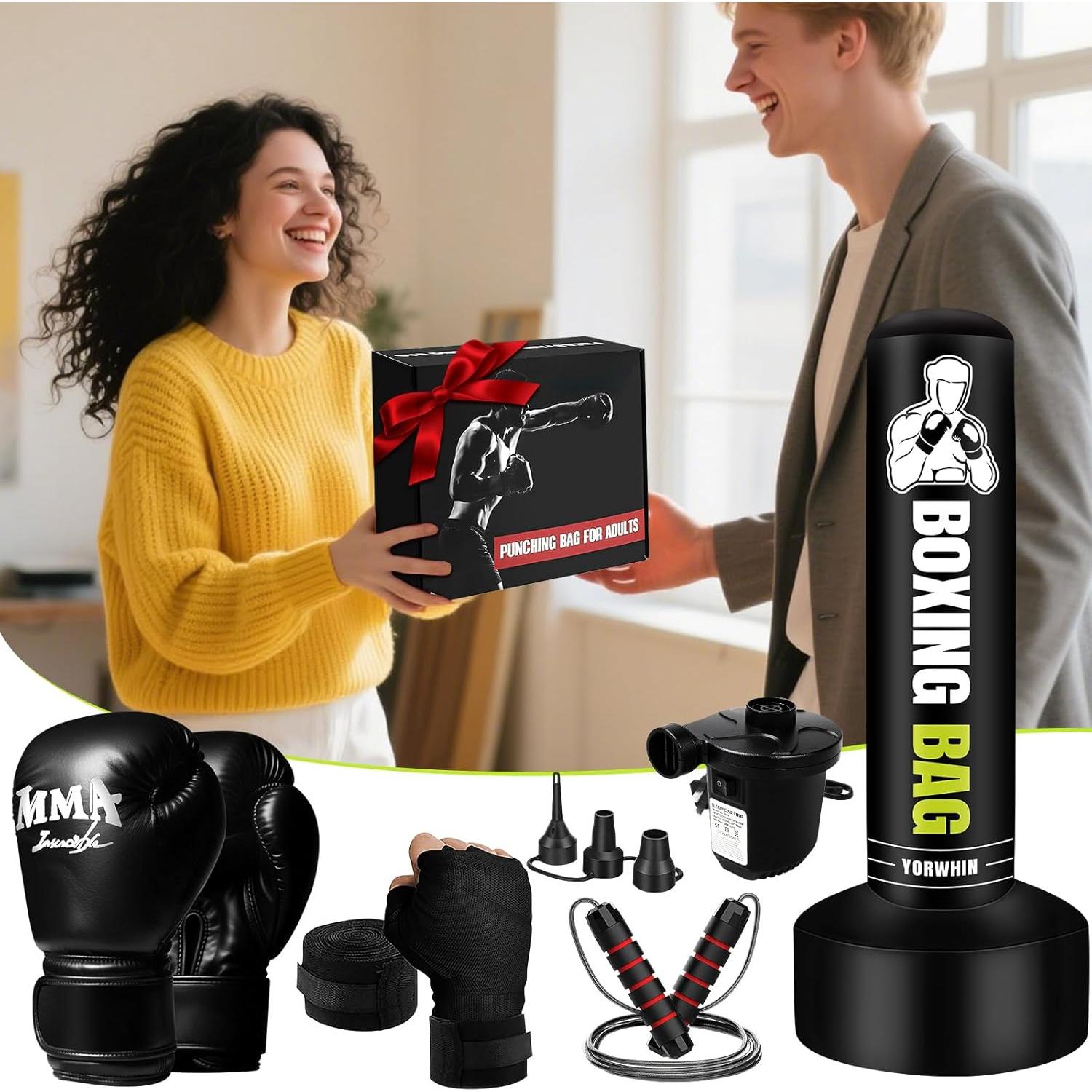 Saco de Boxeo YORWHIN 70" con Soporte y Accesorios